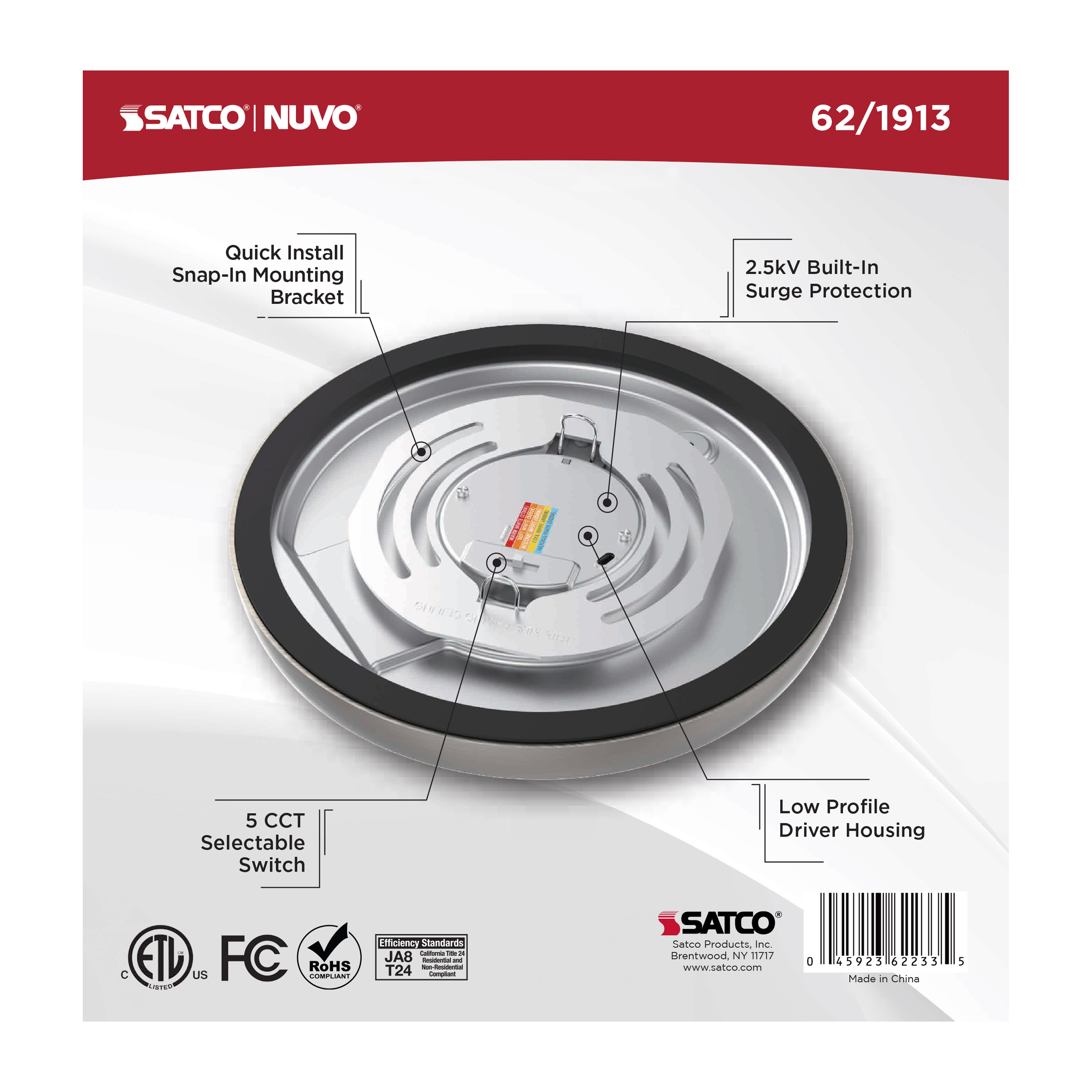 BLINK 10W LED 7" RND BR. NICK - 62-1913