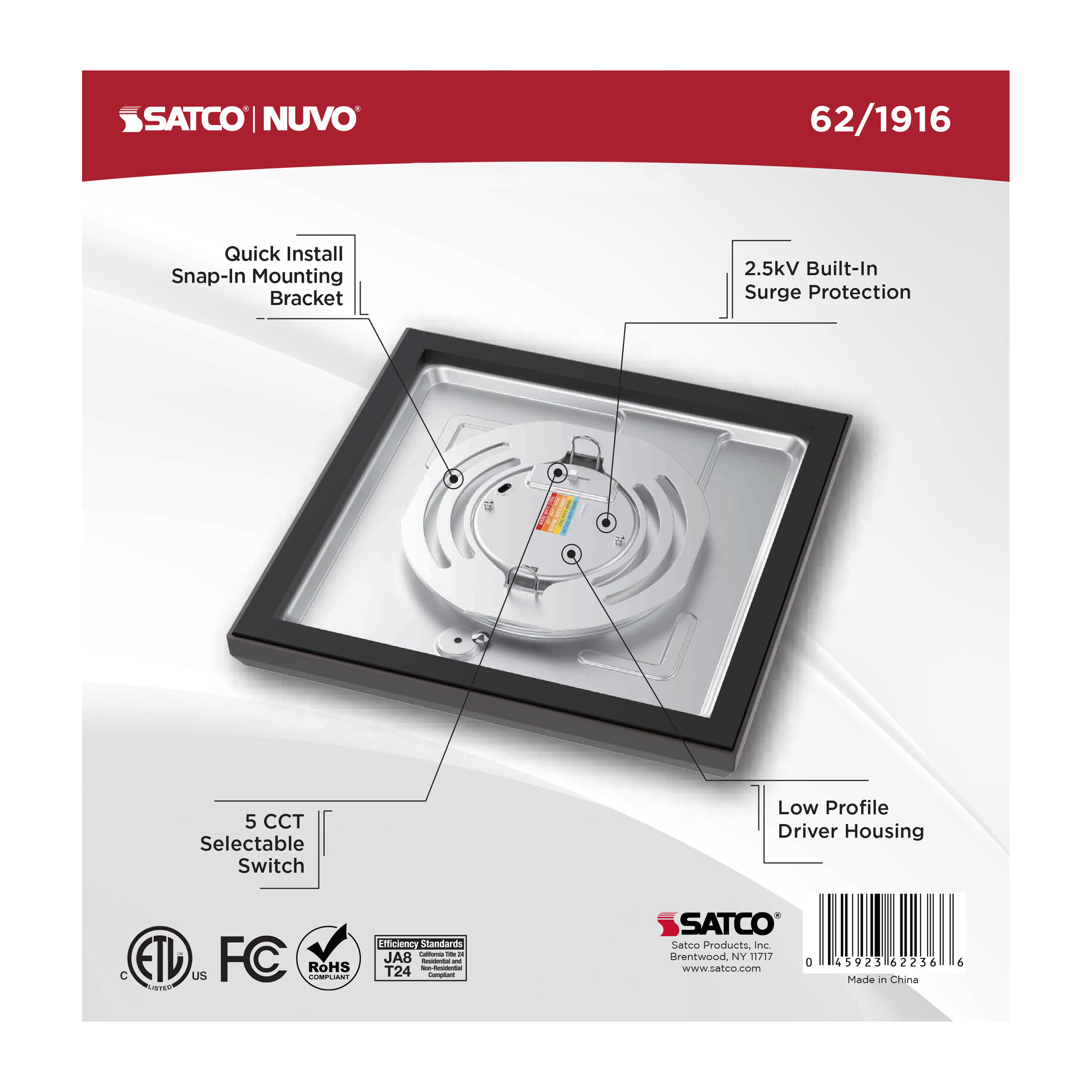 BLINK 10W LED 7" SQUARE BRONZE - 62-1916