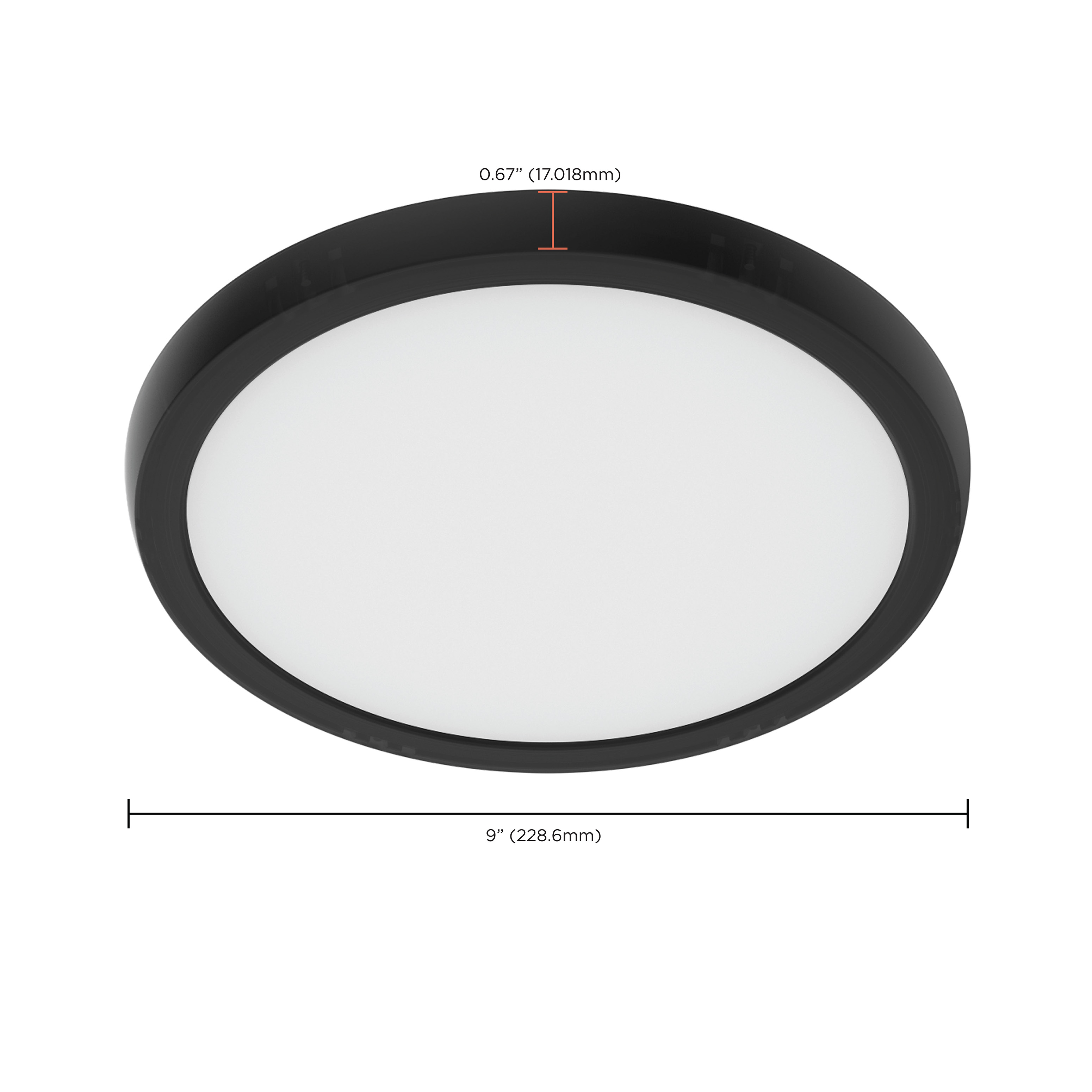 BLINK 11W LED 9" ROUND BLACK - 62-1921