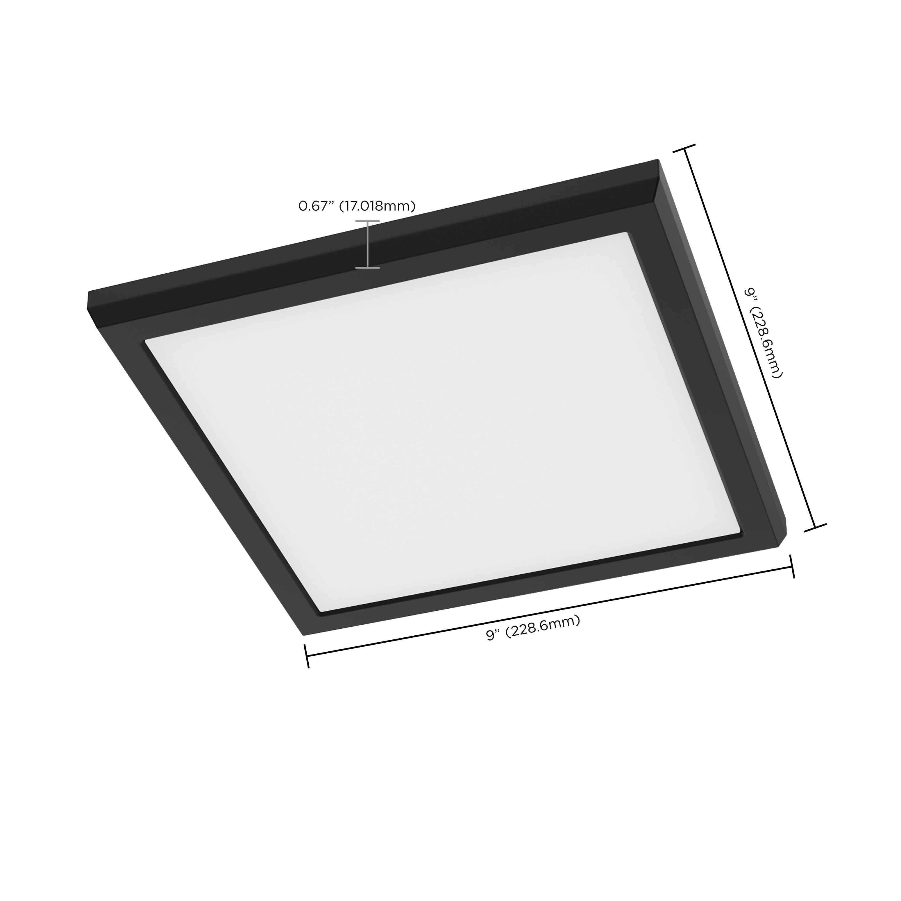 BLINK 11W LED 9" SQUARE BLACK - 62-1925