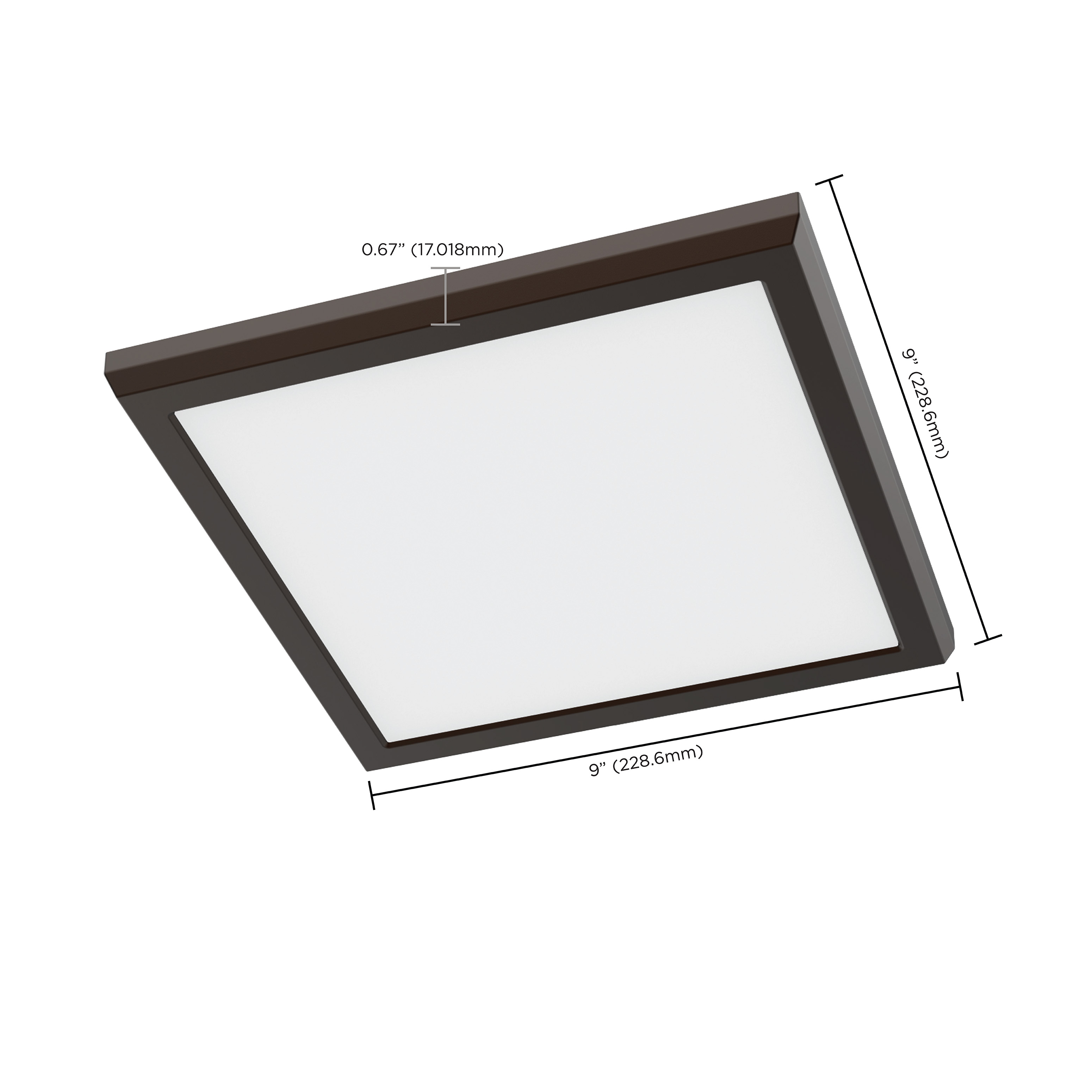 BLINK 11W LED 9" SQUARE BRONZE - 62-1926