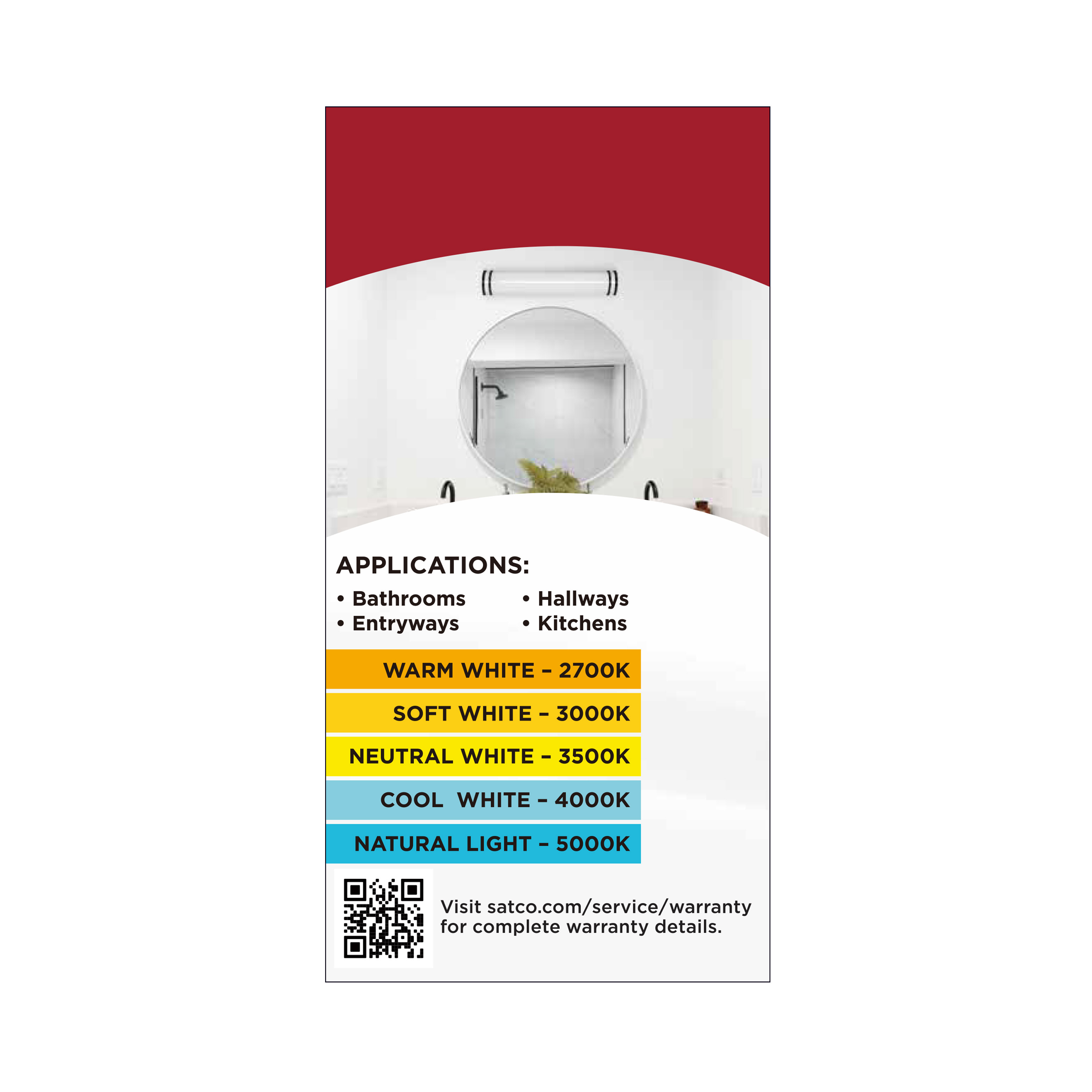 LED GLAMOUR 25" BL VANITY - 62-1971