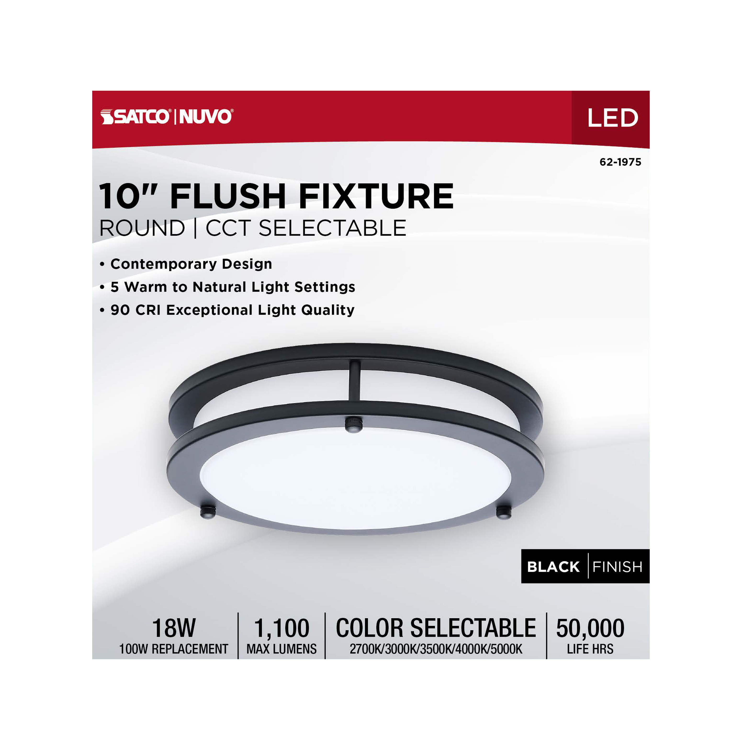LED GLAMOUR BL 10" FLUSH - 62-1975