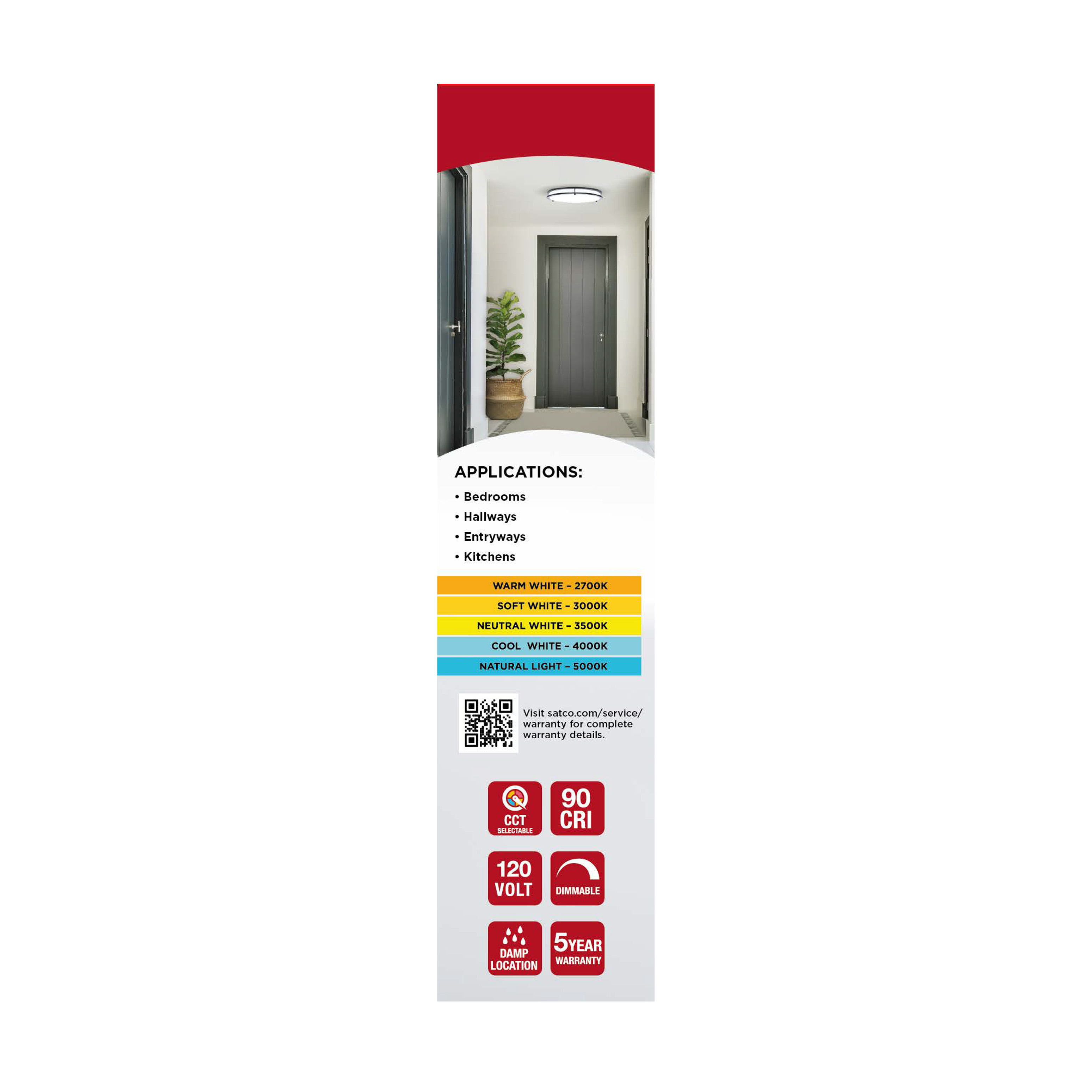 LED GLAMOUR BL 10" FLUSH - 62-1975