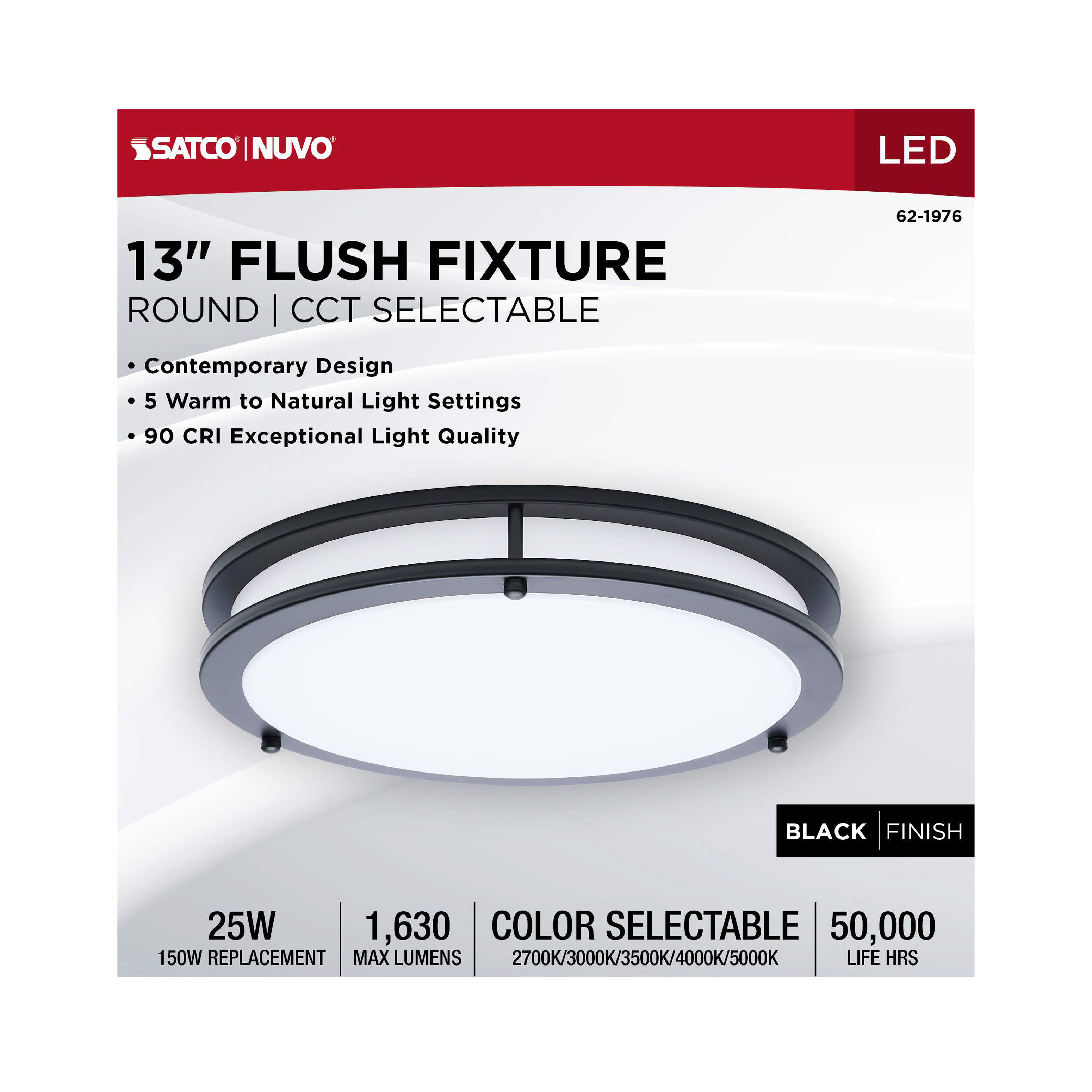 LED GLAMOUR BL 13" FLUSH - 62-1976