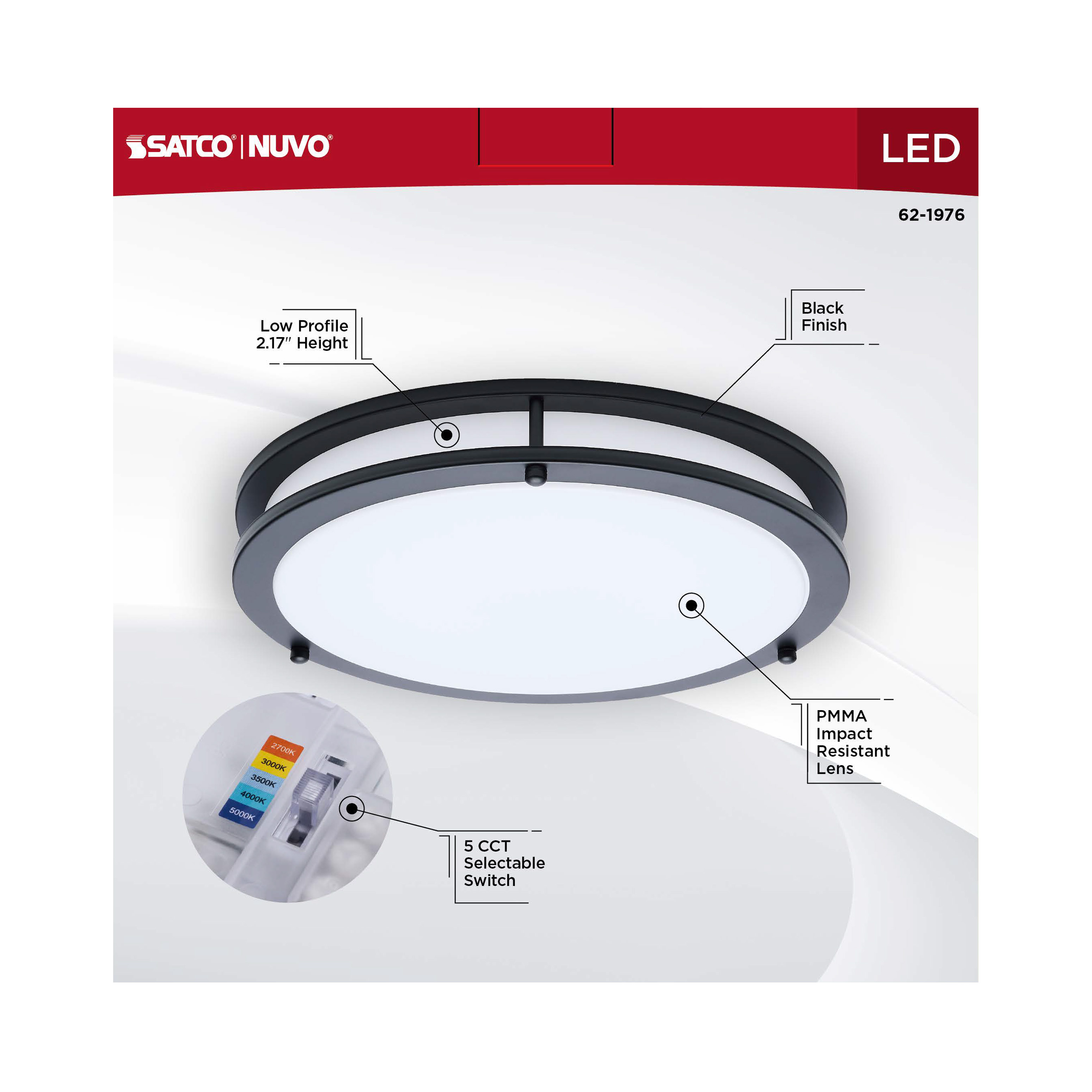 LED GLAMOUR BL 13" FLUSH - 62-1976
