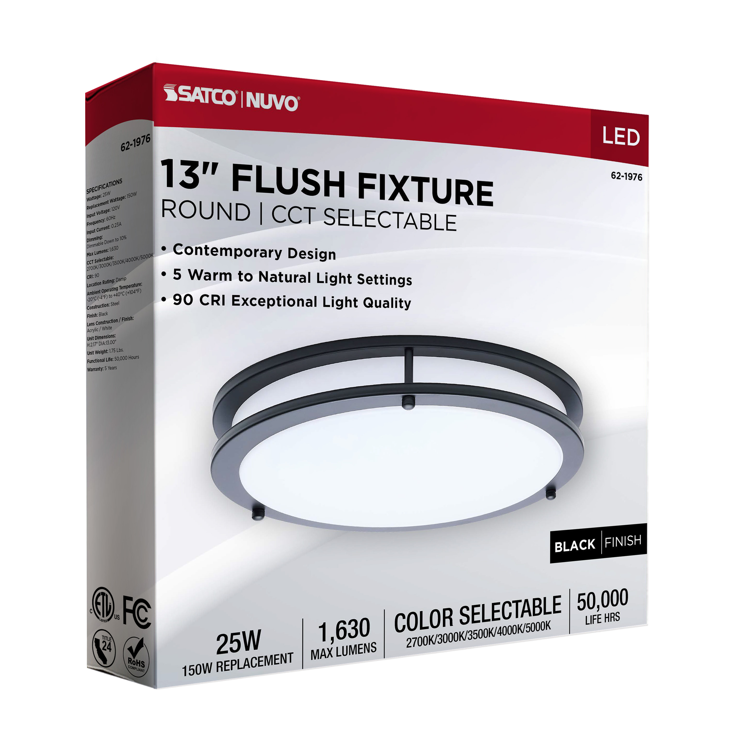 LED GLAMOUR BL 13" FLUSH - 62-1976