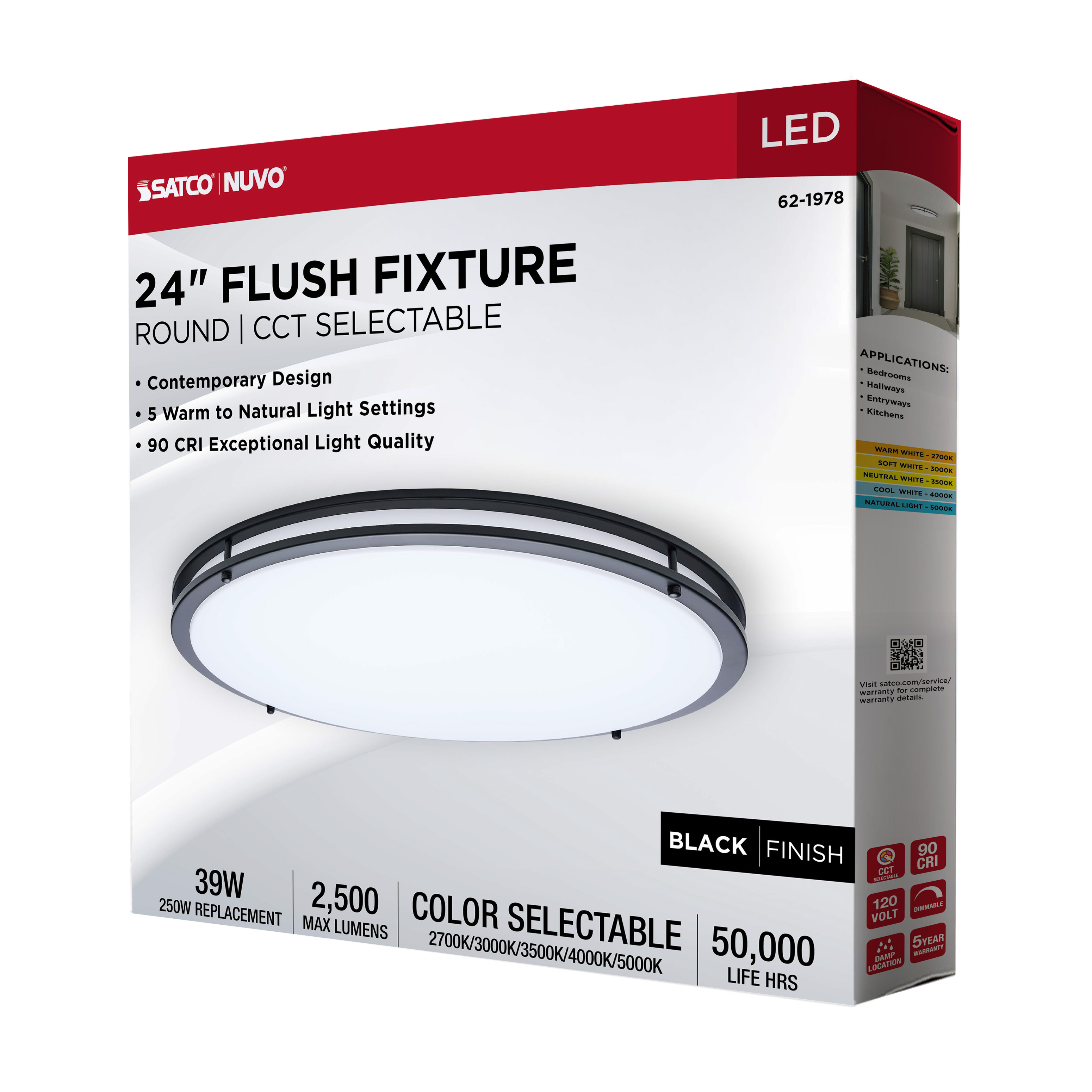 LED GLAMOUR BL 24" FLUSH - 62-1978