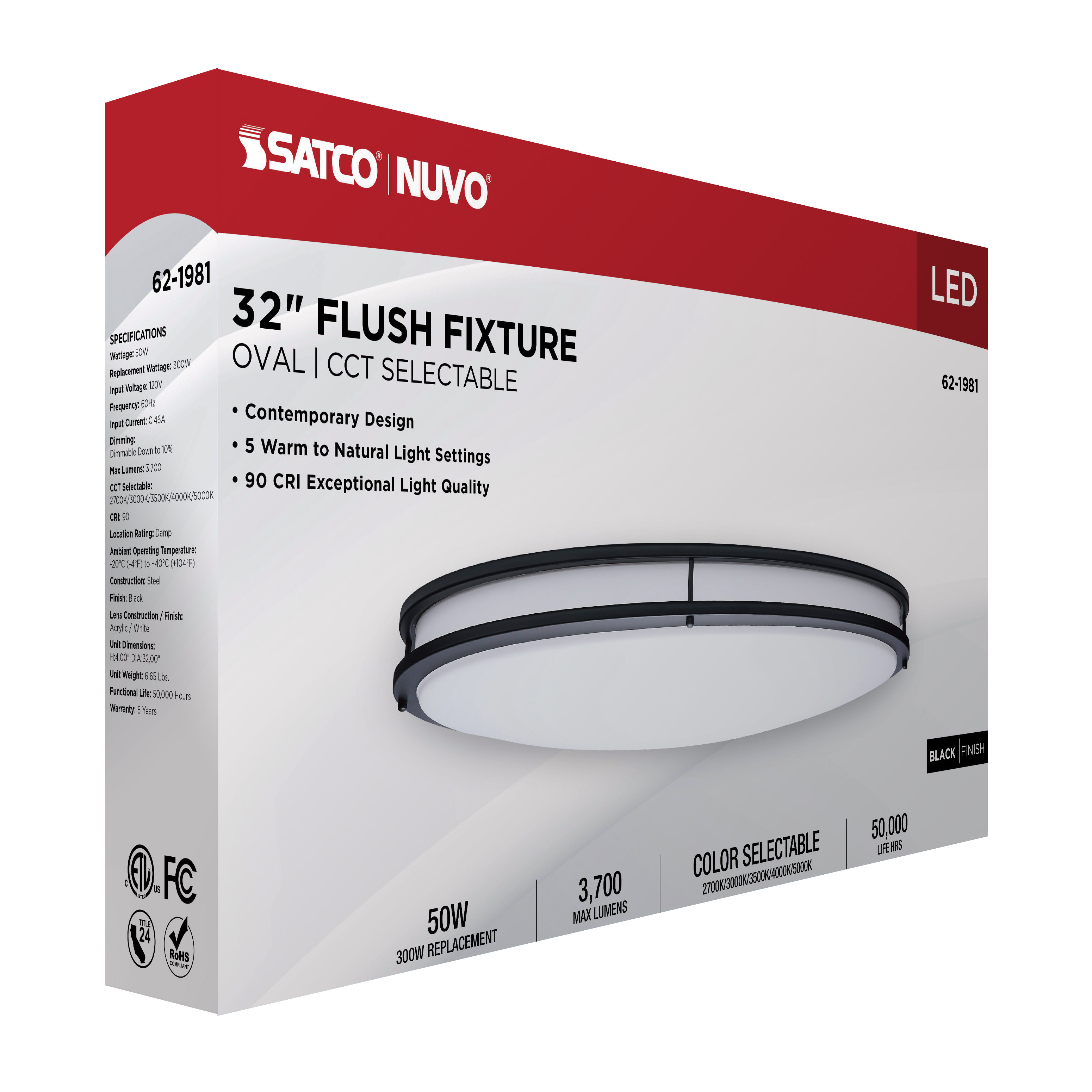 LED GLAMOUR BL 32" OVAL - 62-1981