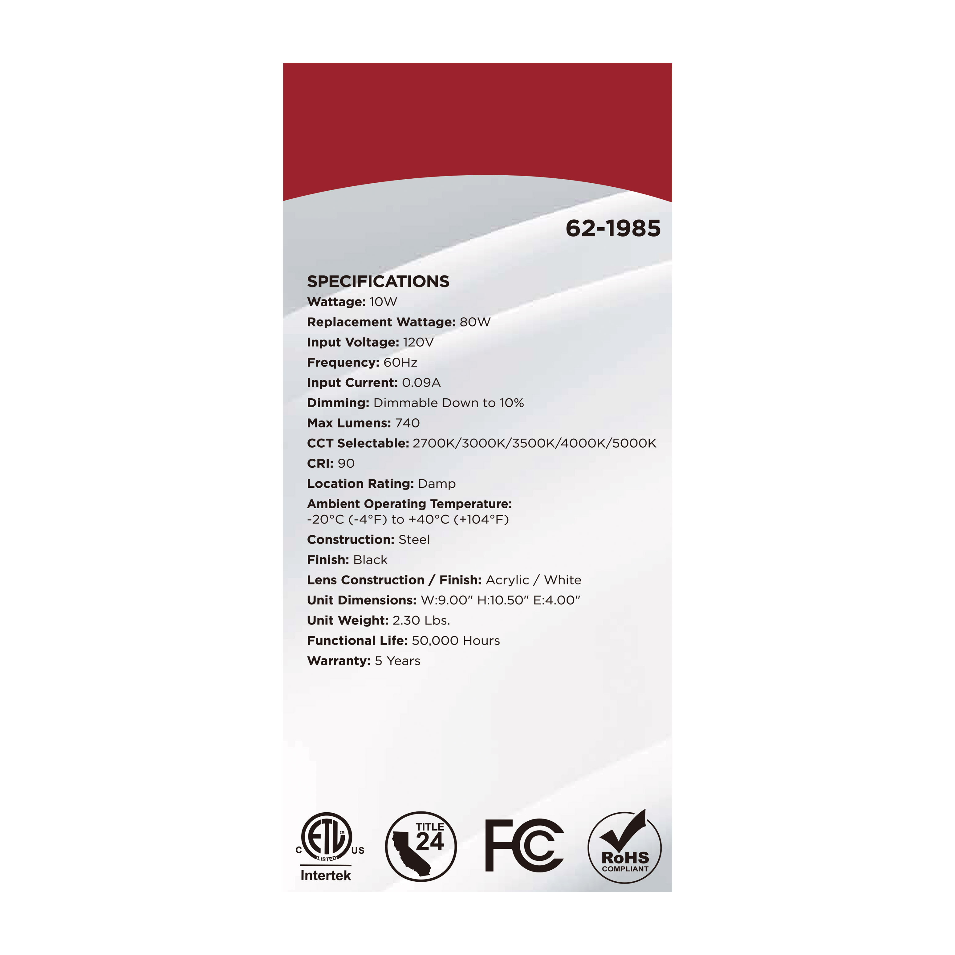 LED GLAMOUR BL WALL SCONCE - 62-1985