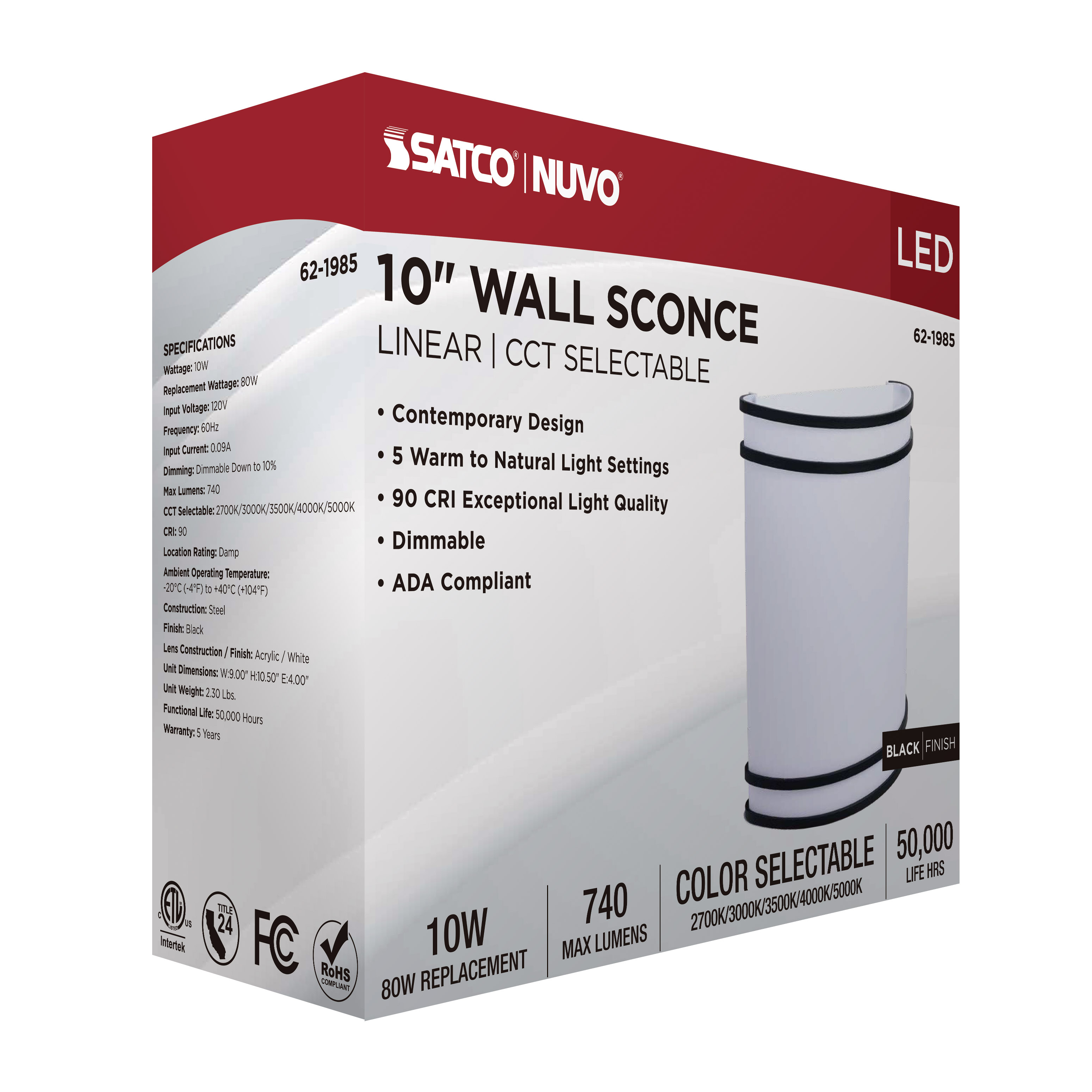 LED GLAMOUR BL WALL SCONCE - 62-1985