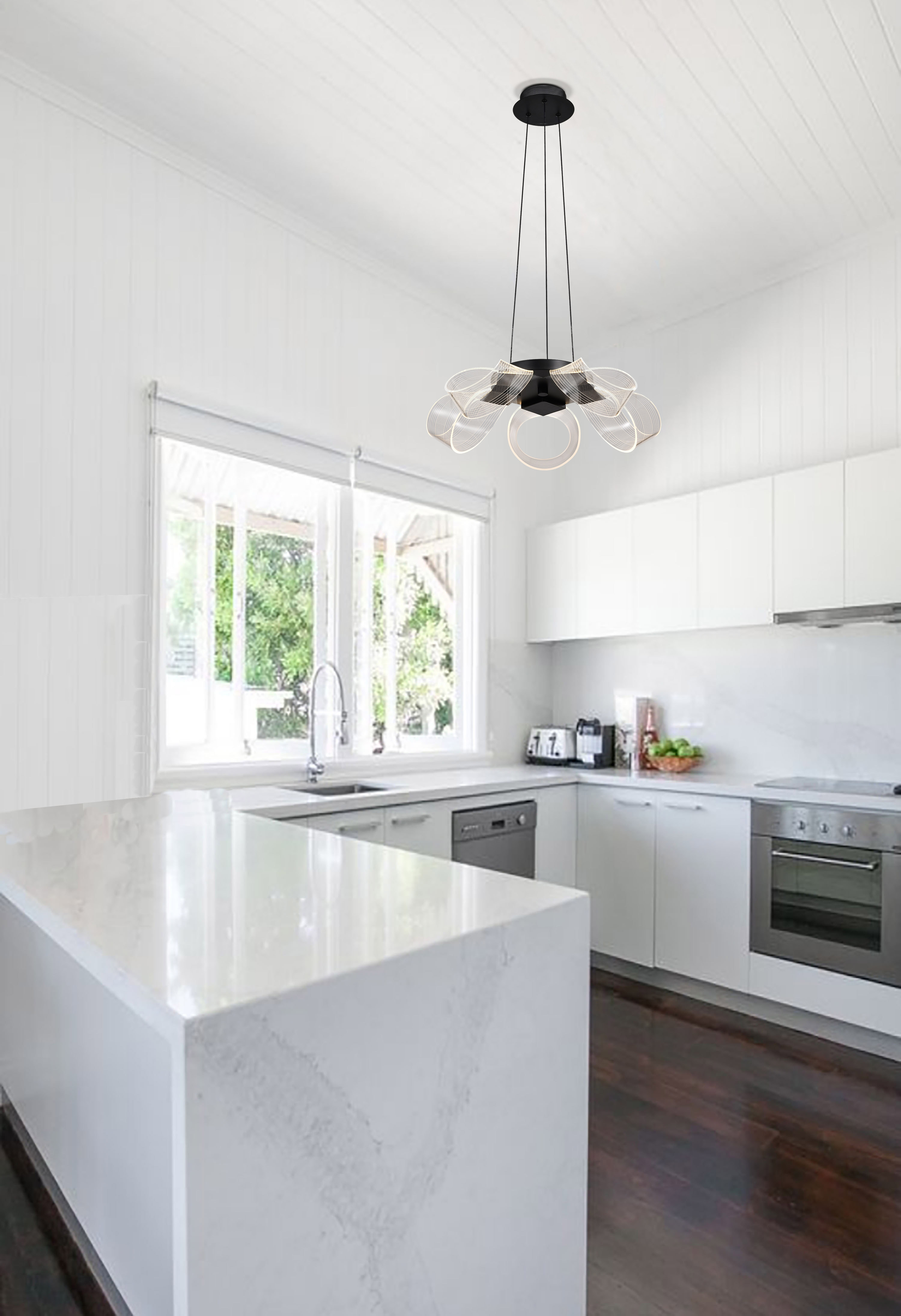 BARNETT 21" LED 5 LIGHT CHAND - 62-2036