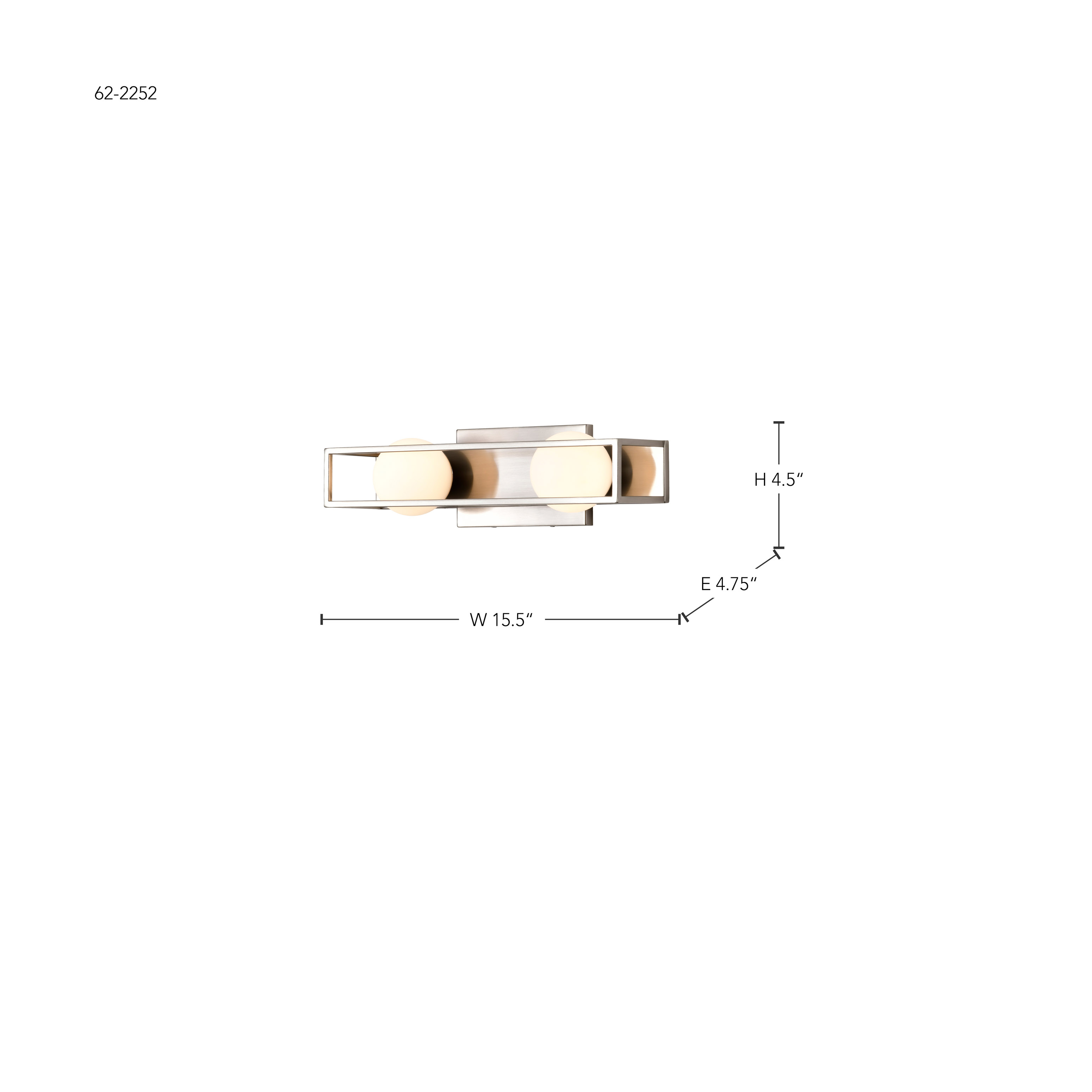 JENKINS 16" LED 2 LIGHT VANITY - 62-2252