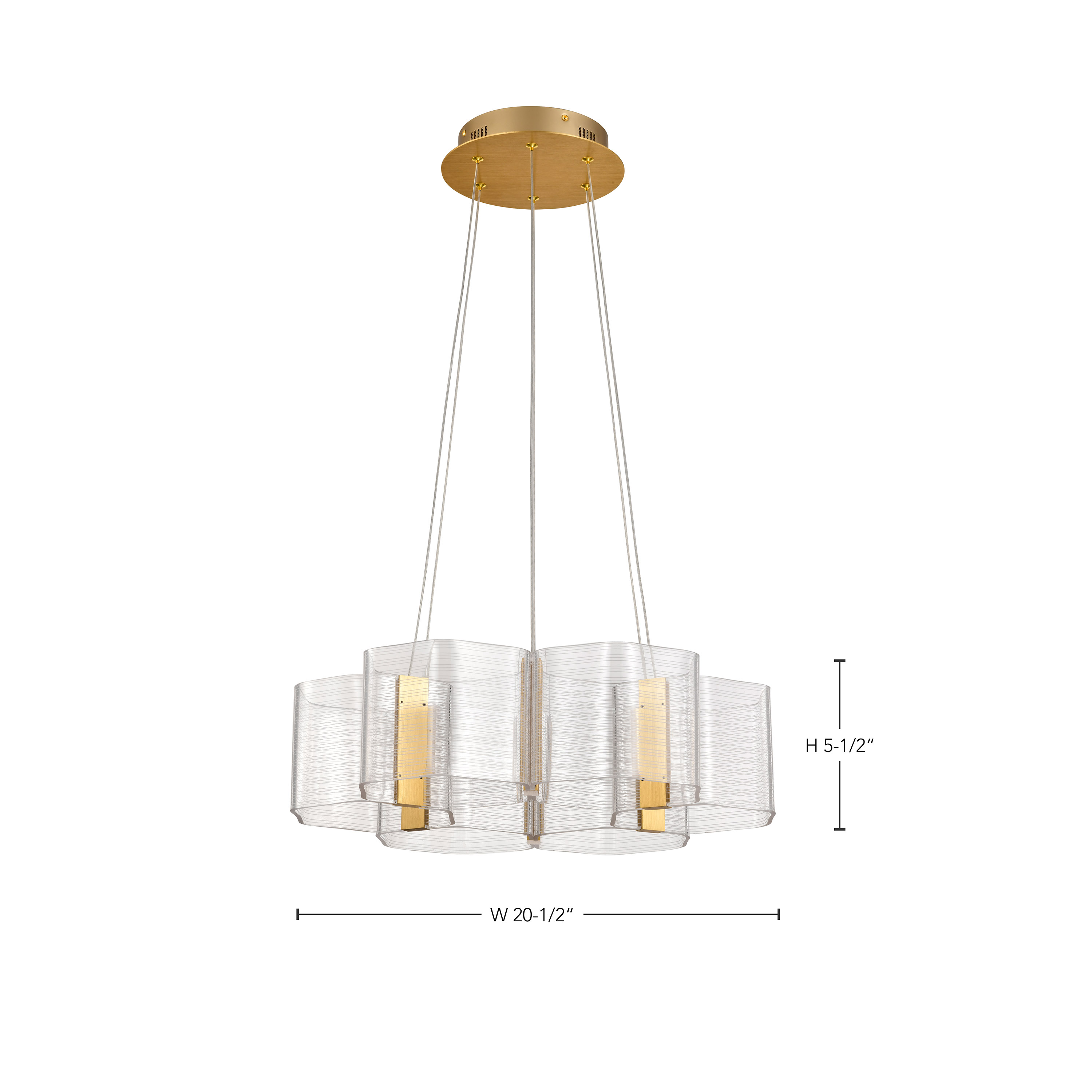 KENZO LED 6 LIGHT CHANDELIER - 62-2403