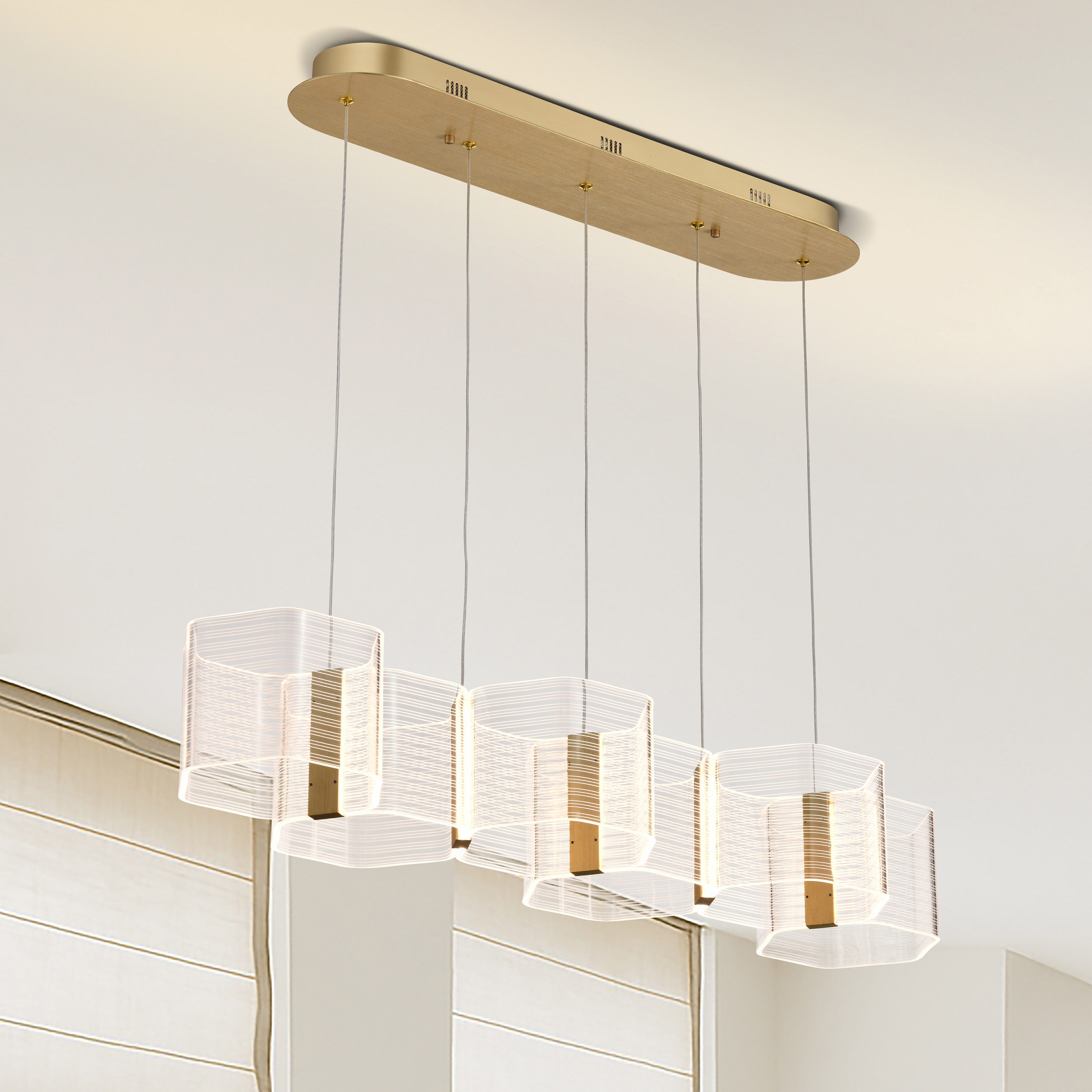 KENZO LED 6 LT ISLAND PENDANT - 62-2405