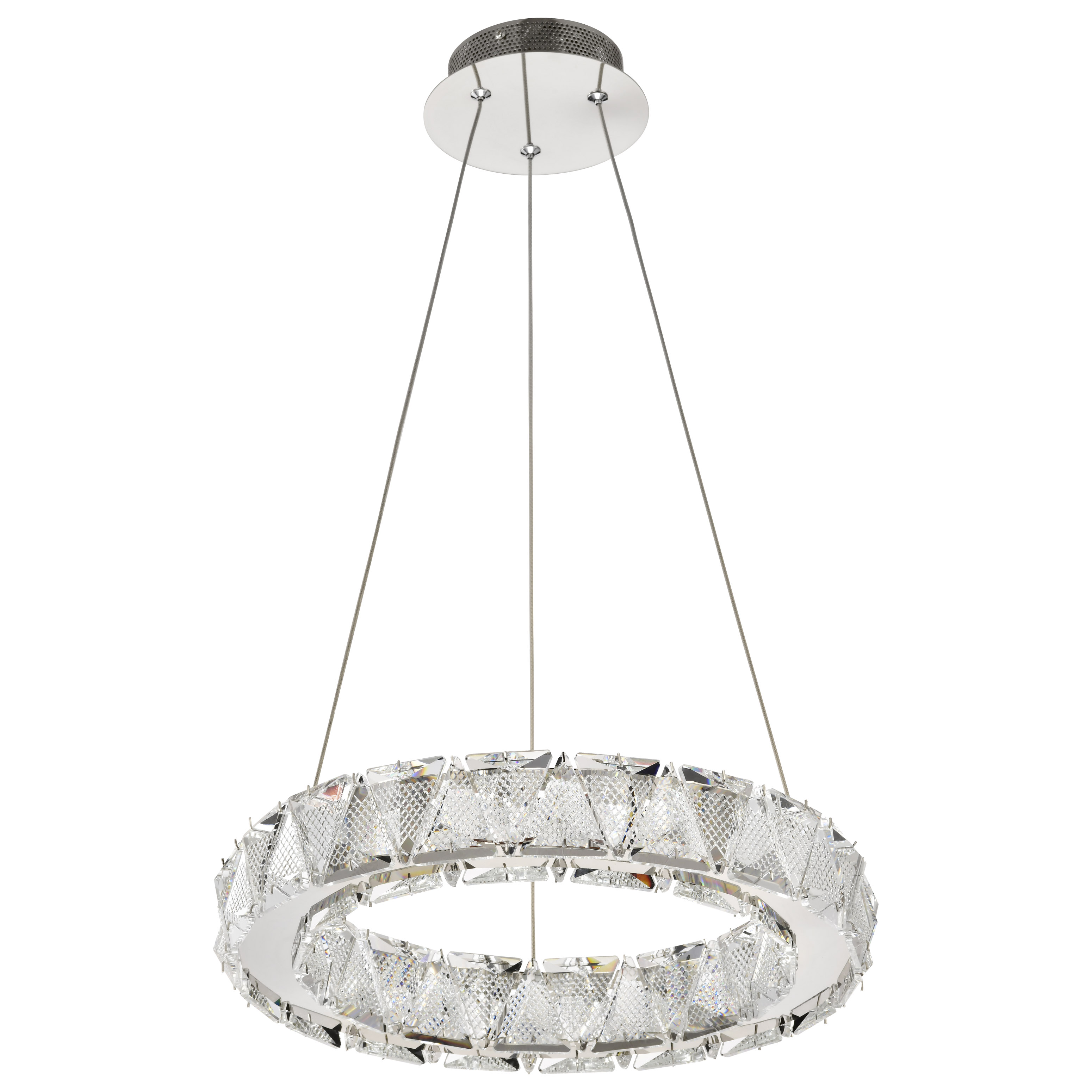 ASHER 15" ROUND CRYSTAL PENDAN - 62-2441