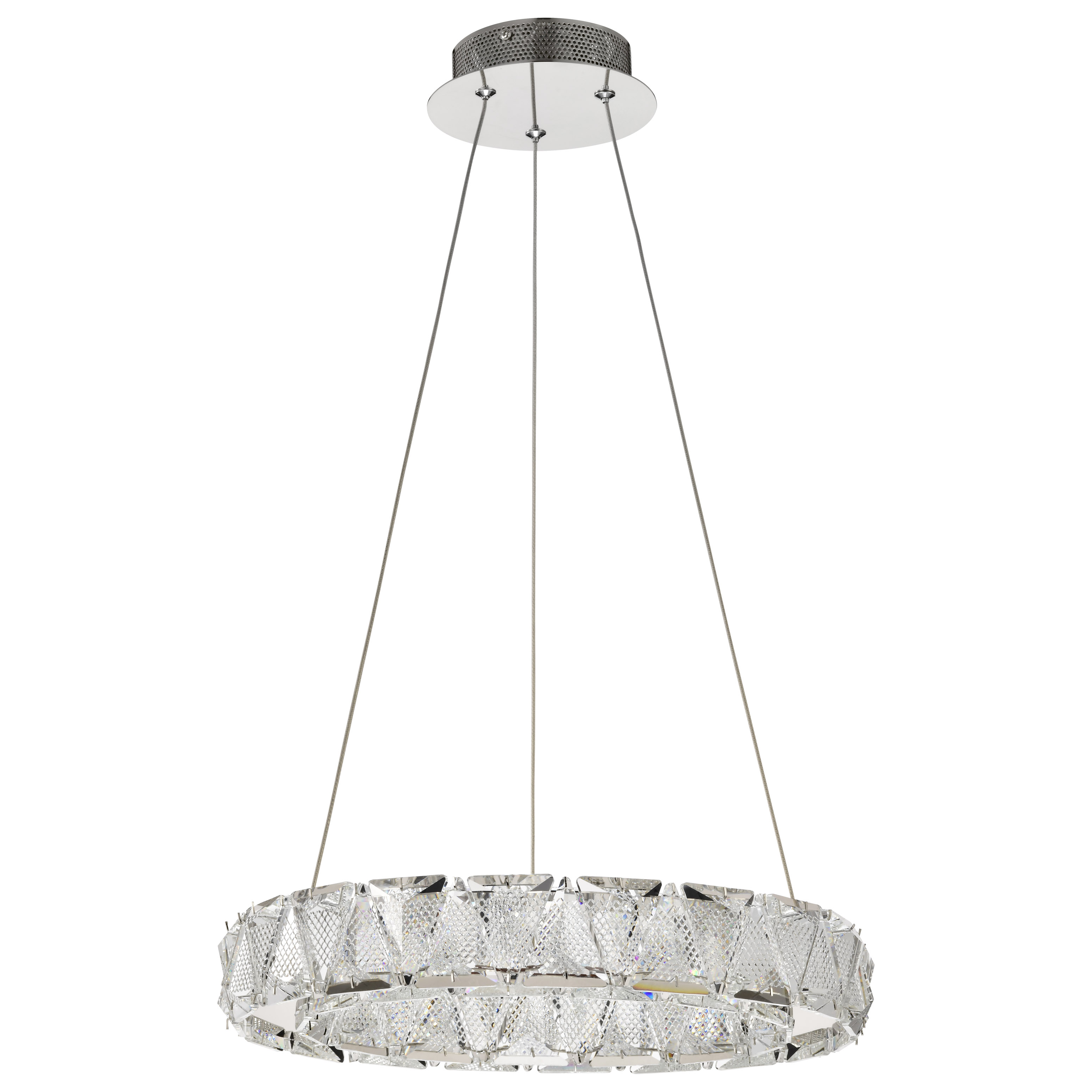 ASHER 15" ROUND CRYSTAL PENDAN - 62-2441