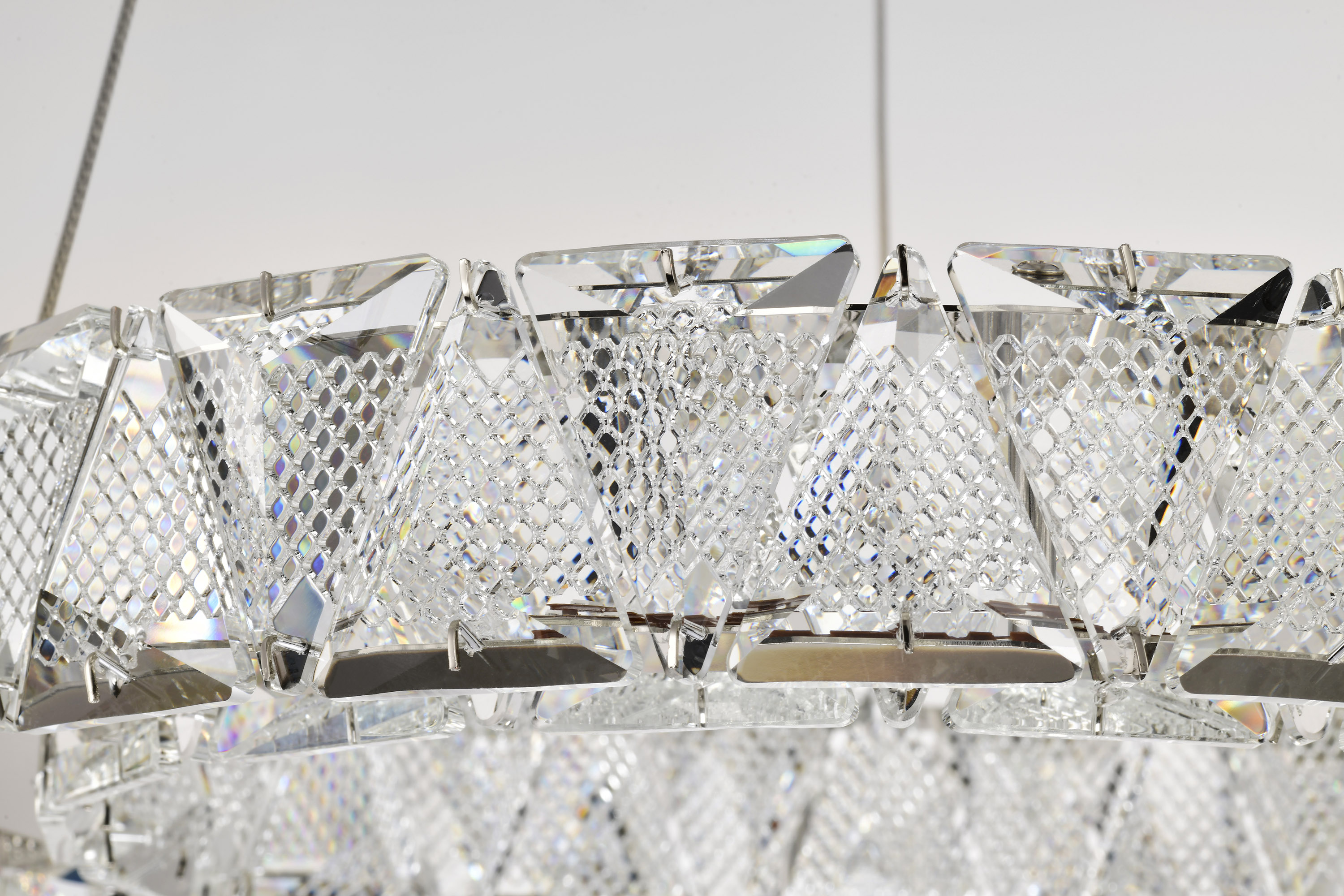 ASHER 15" ROUND CRYSTAL PENDAN - 62-2441