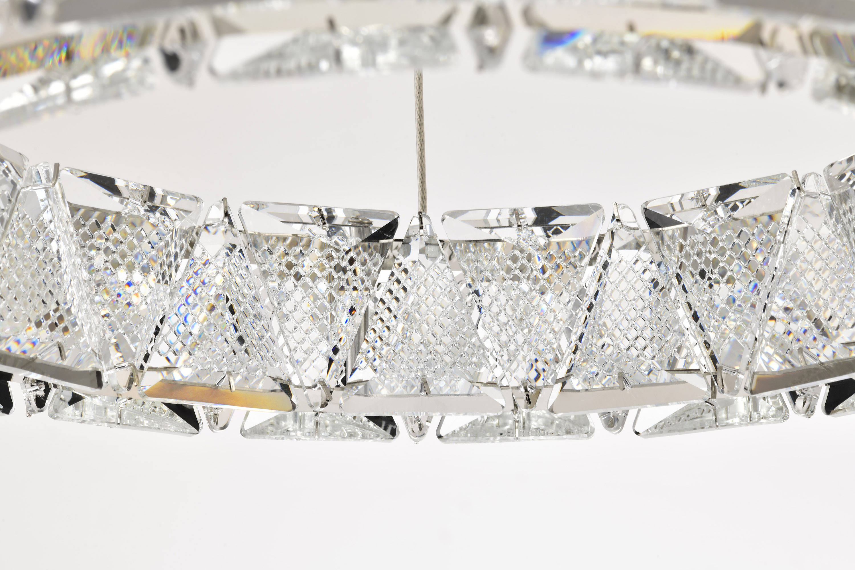 ASHER 15" ROUND CRYSTAL PENDAN - 62-2441