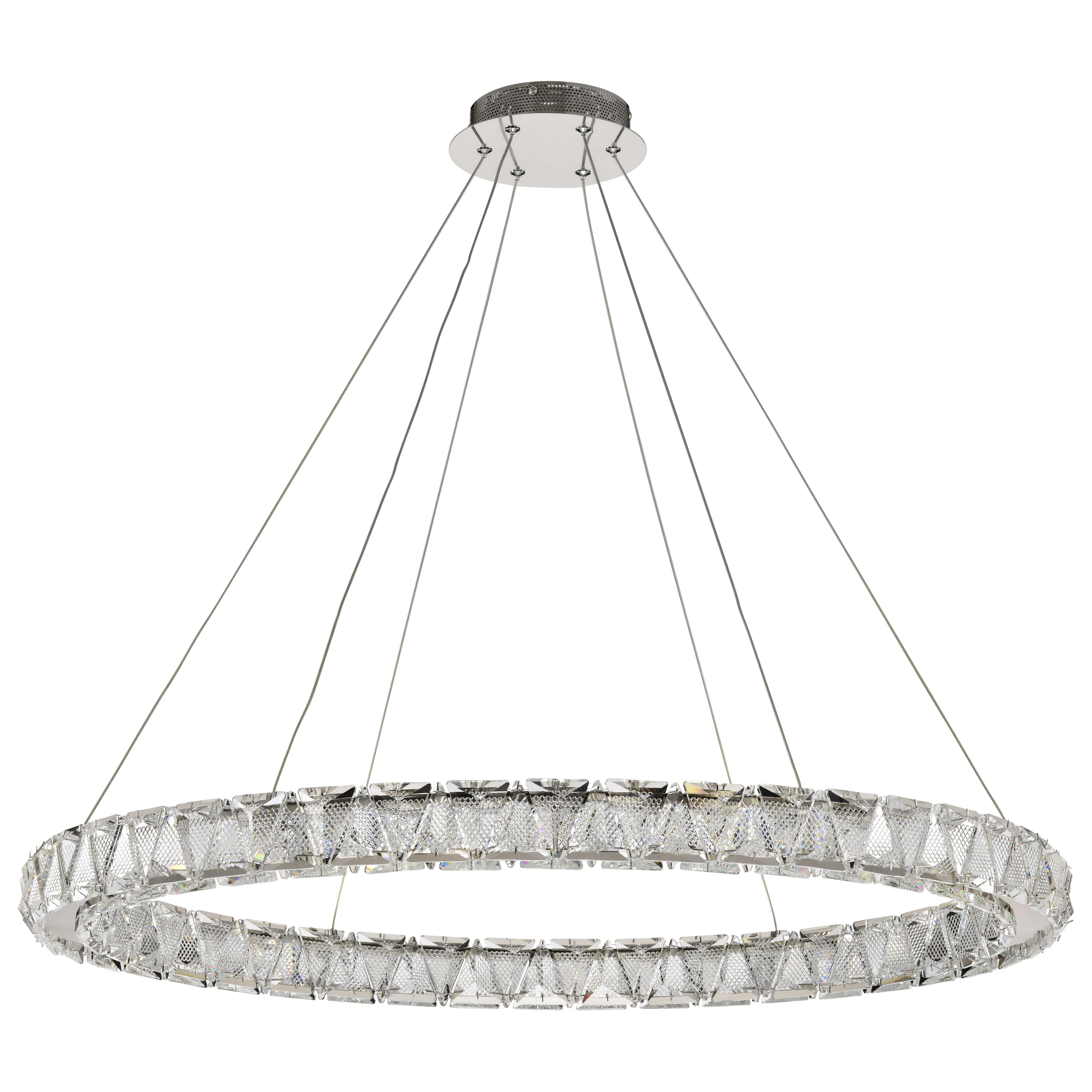 ASHER 36" ROUND CRYSTAL PENDAN - 62-2442