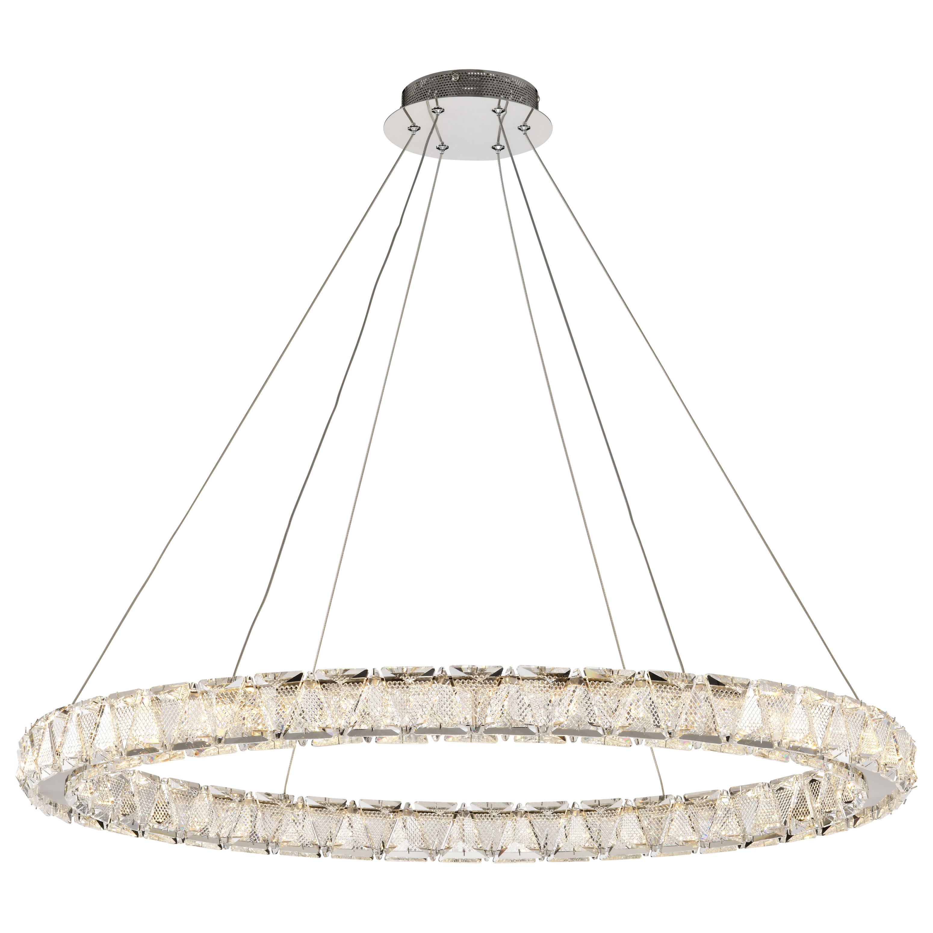 ASHER 36" ROUND CRYSTAL PENDAN - 62-2442