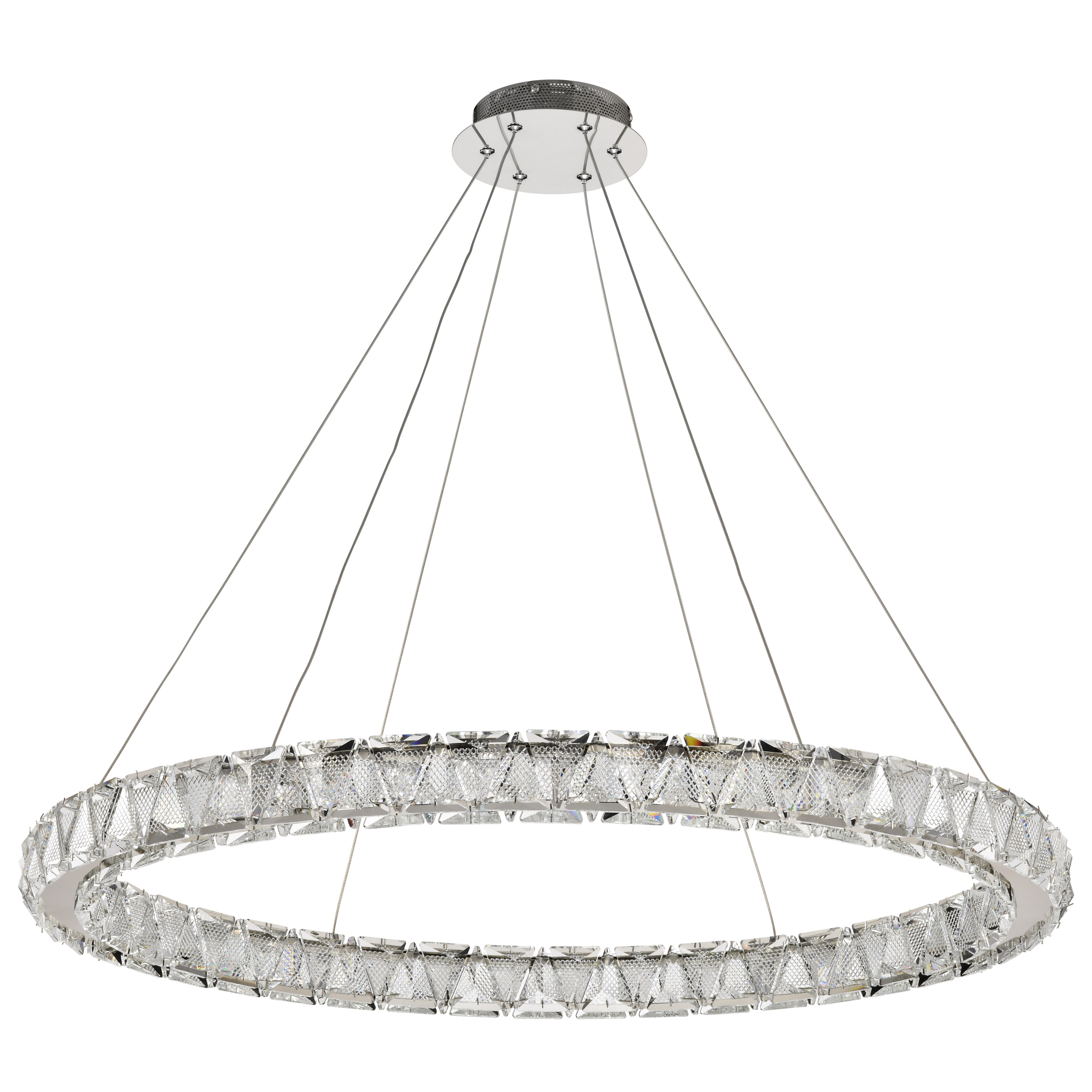 ASHER 36" ROUND CRYSTAL PENDAN - 62-2442
