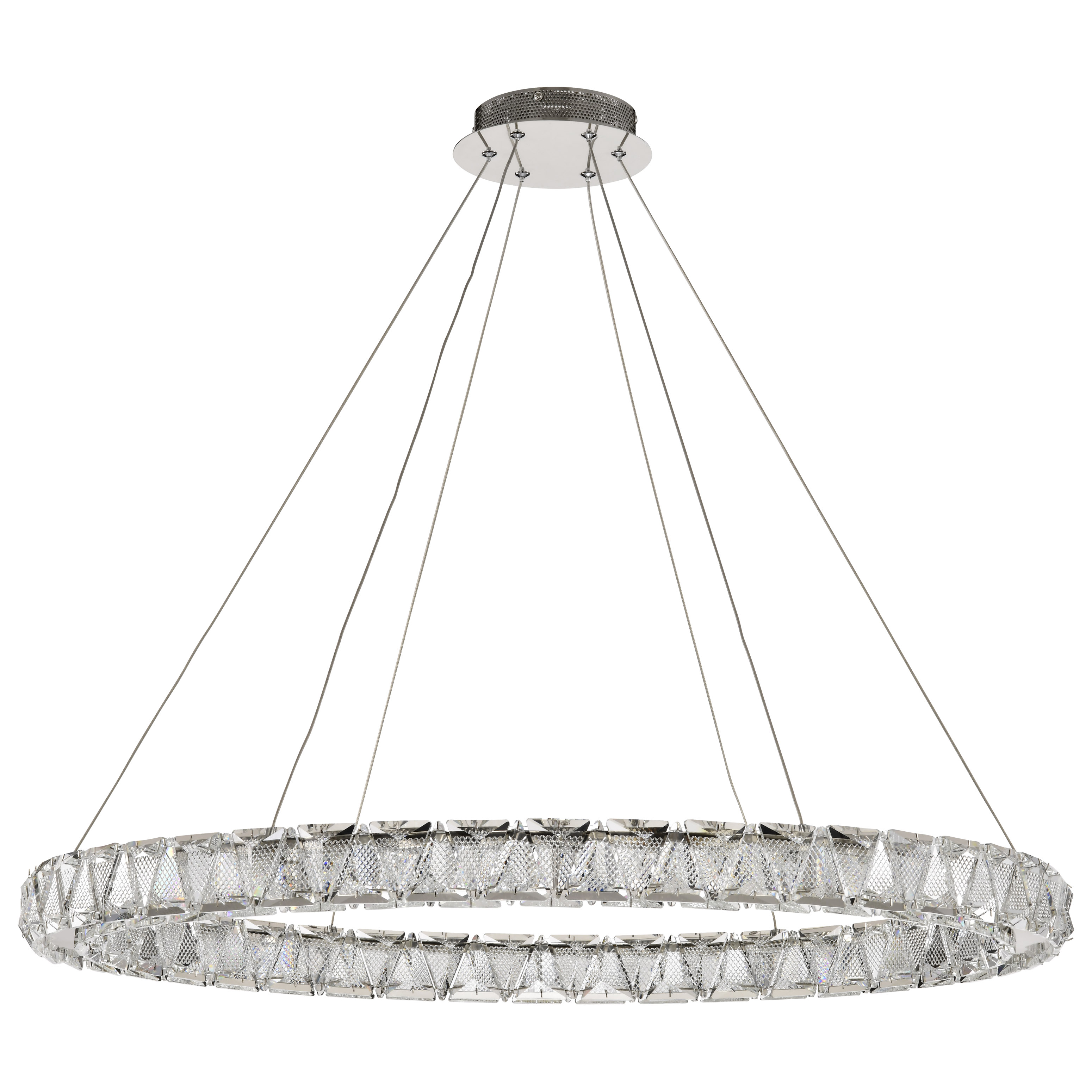 ASHER 36" ROUND CRYSTAL PENDAN - 62-2442
