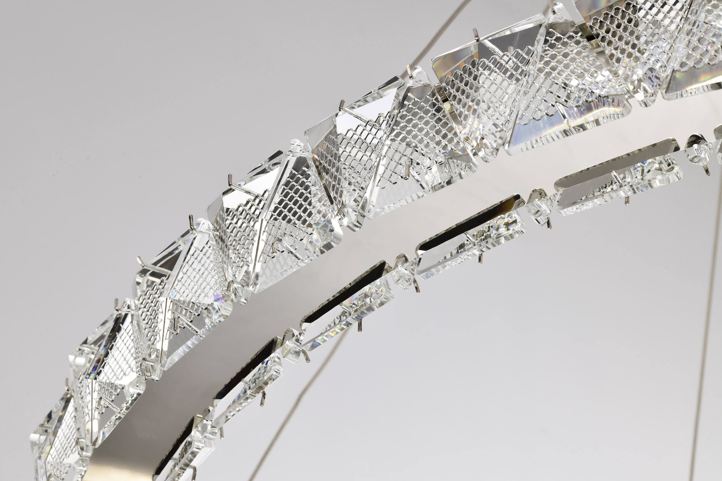 ASHER 36" ROUND CRYSTAL PENDAN - 62-2442