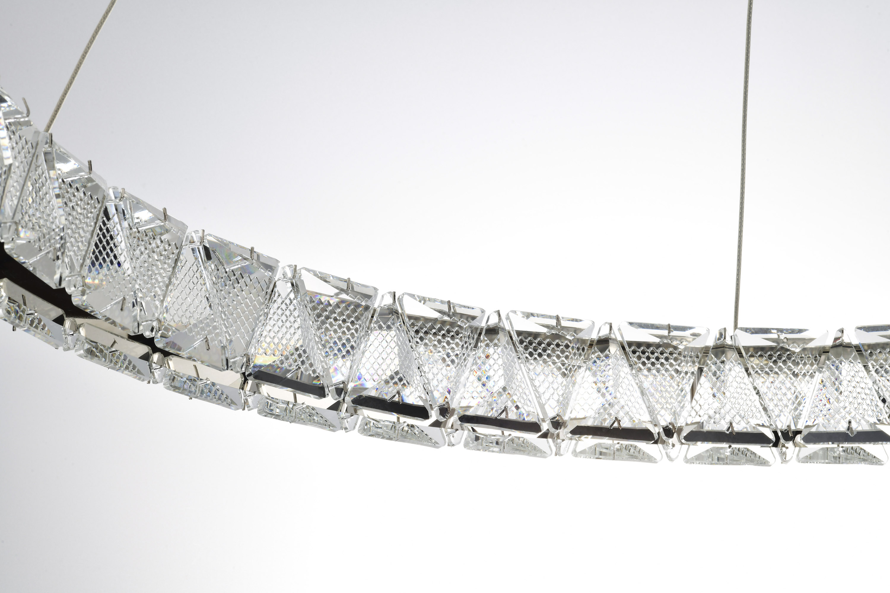 ASHER 36" ROUND CRYSTAL PENDAN - 62-2442