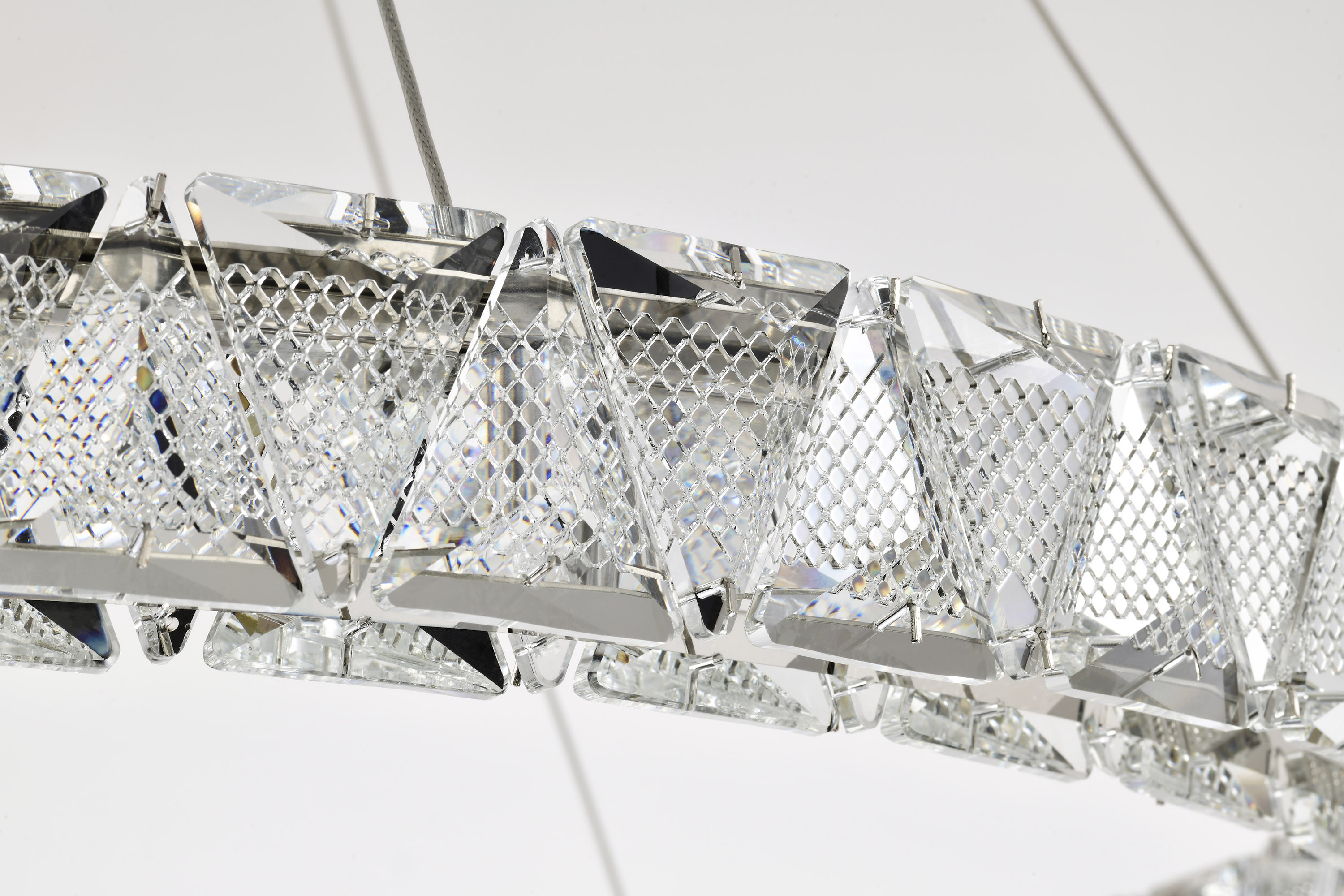 ASHER 36" ROUND CRYSTAL PENDAN - 62-2442