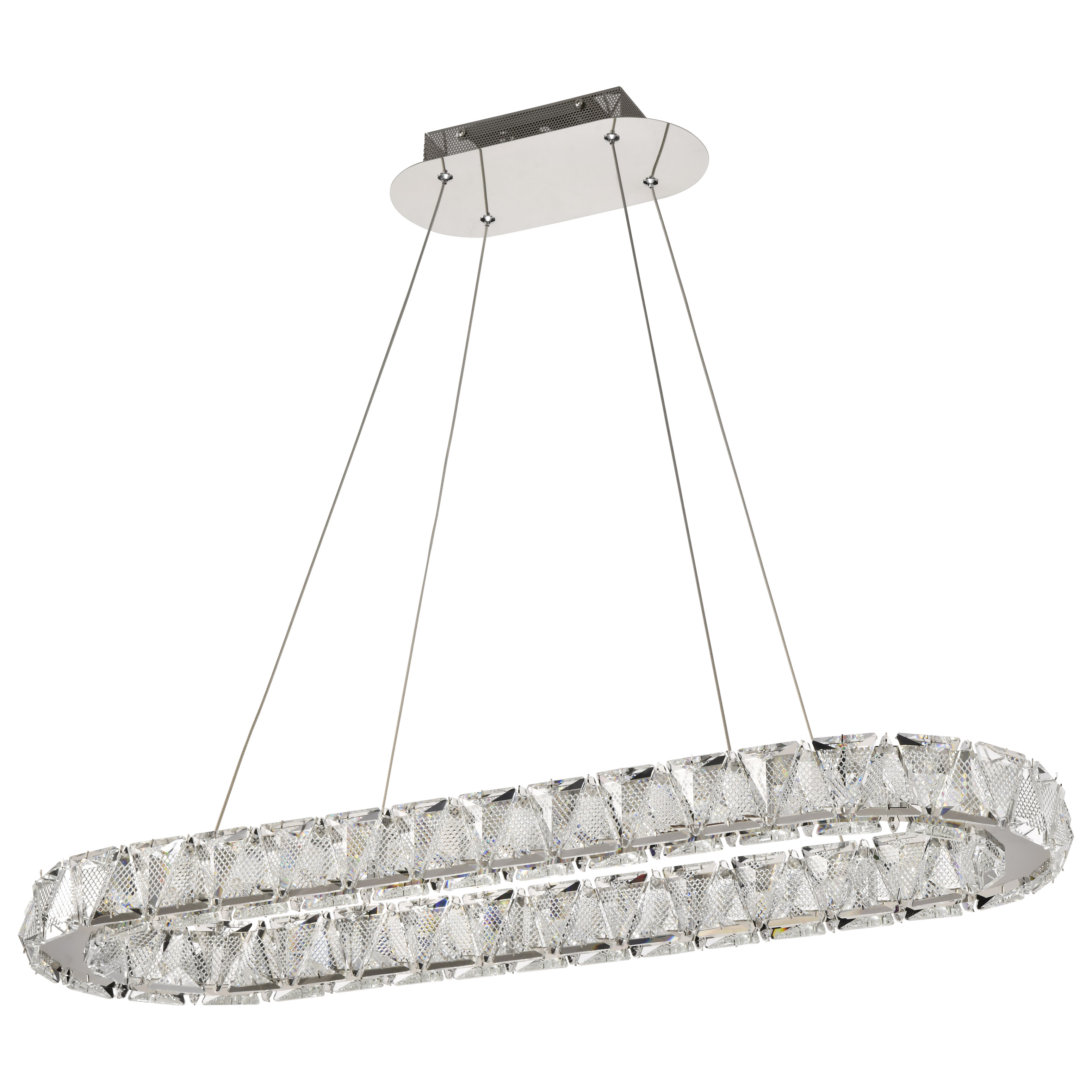 ASHER 36" OVAL CRYSTAL PENDANT - 62-2443