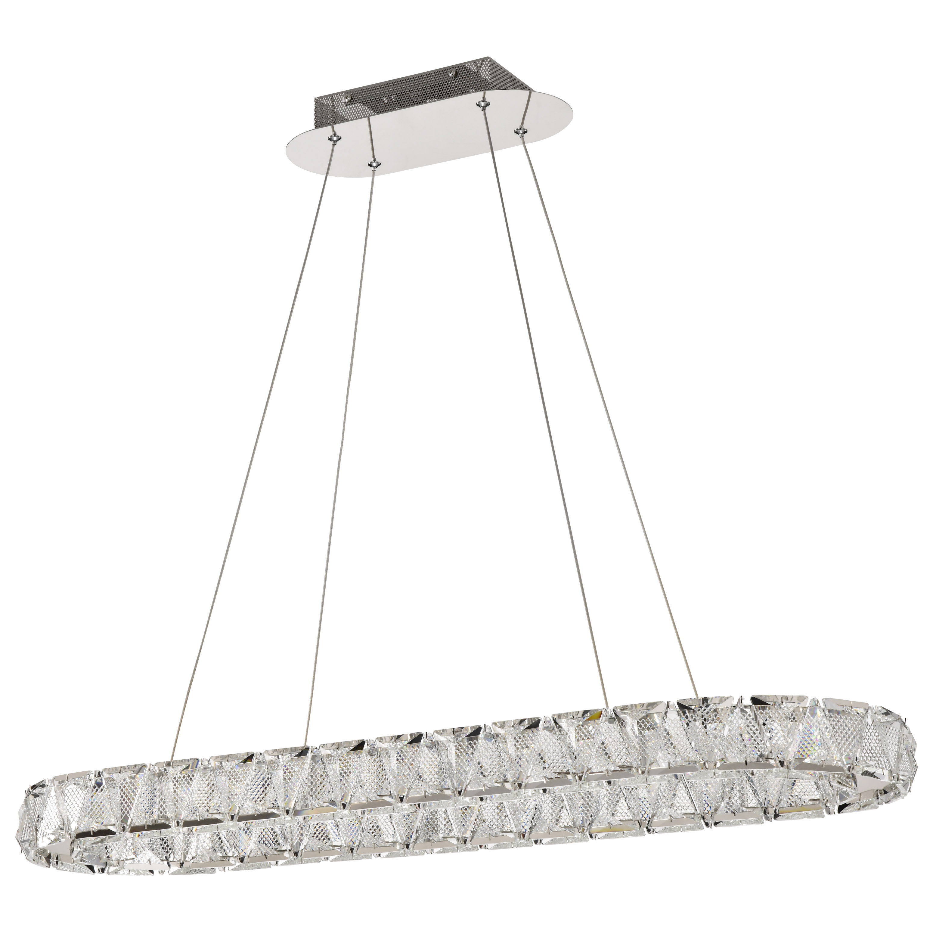 ASHER 36" OVAL CRYSTAL PENDANT - 62-2443