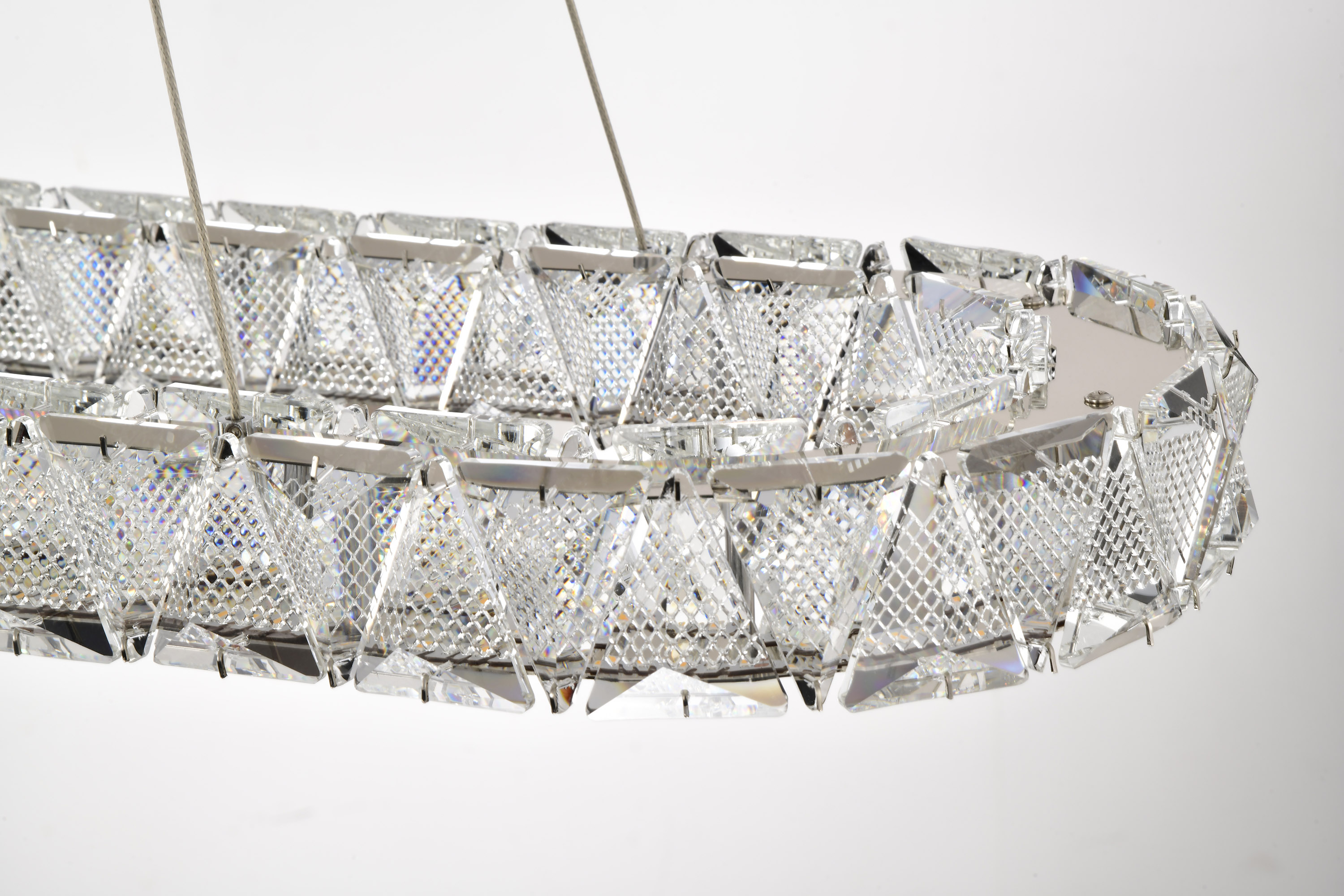 ASHER 36" OVAL CRYSTAL PENDANT - 62-2443