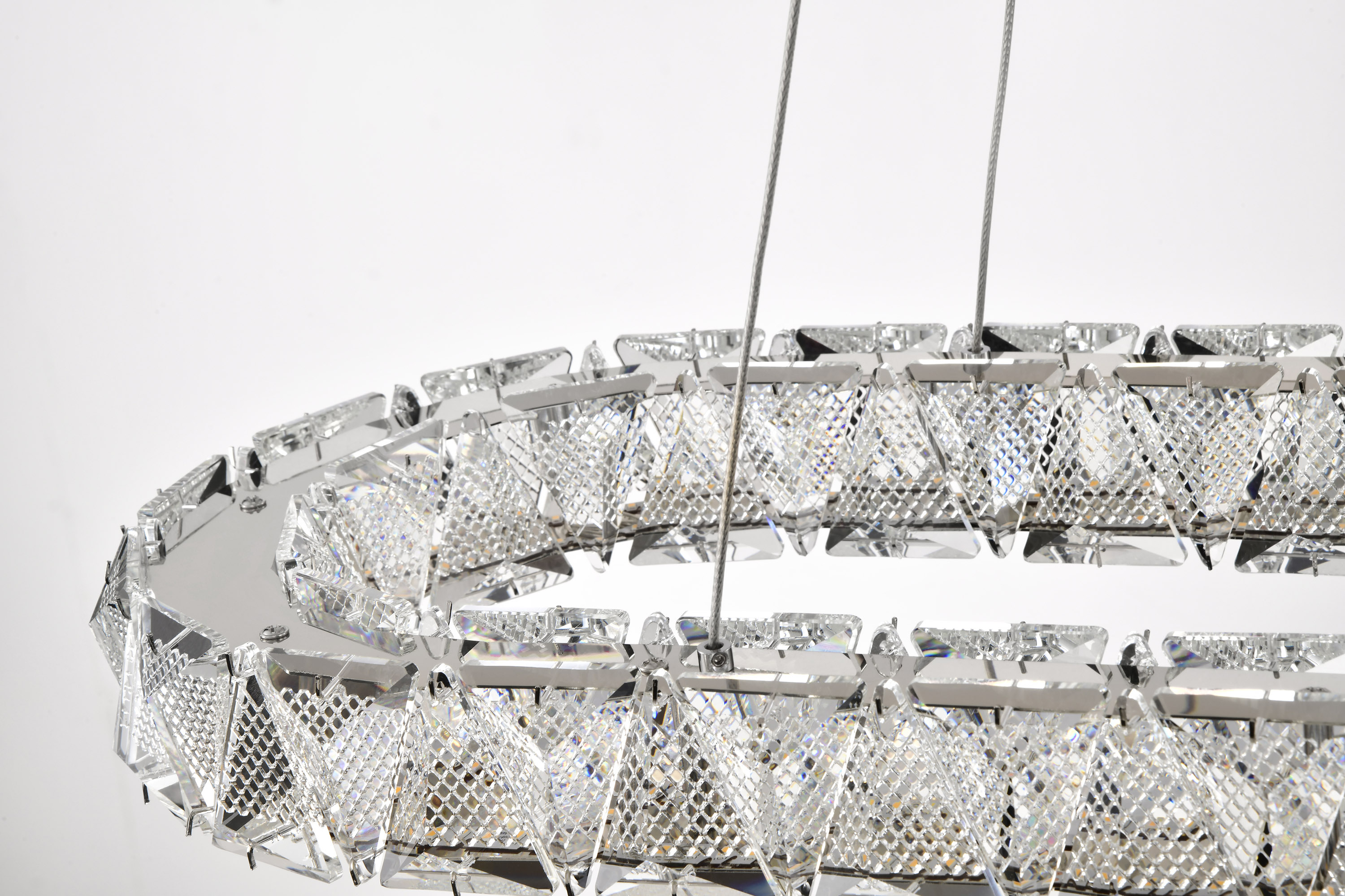 ASHER 36" OVAL CRYSTAL PENDANT - 62-2443