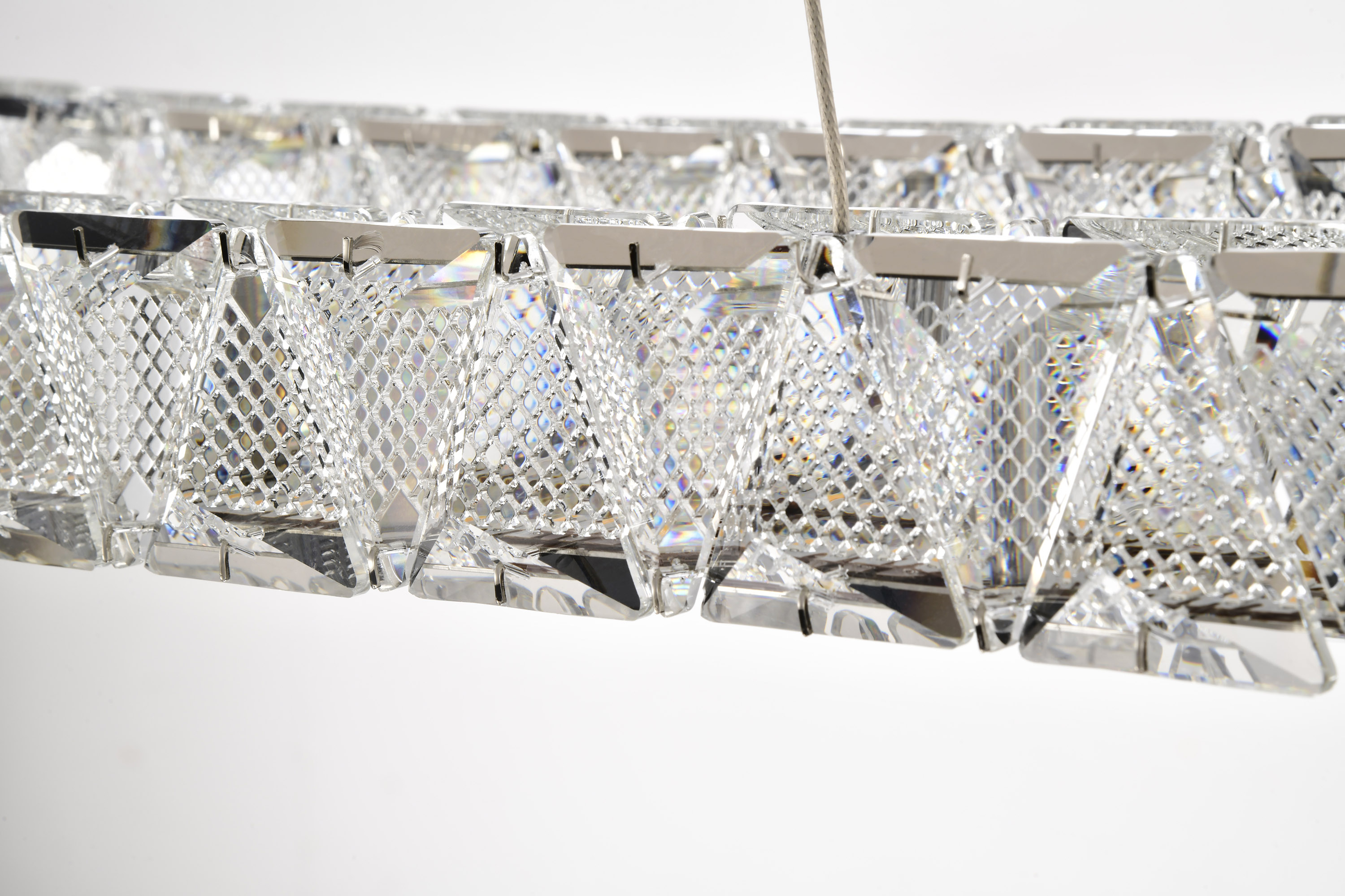 ASHER 36" OVAL CRYSTAL PENDANT - 62-2443