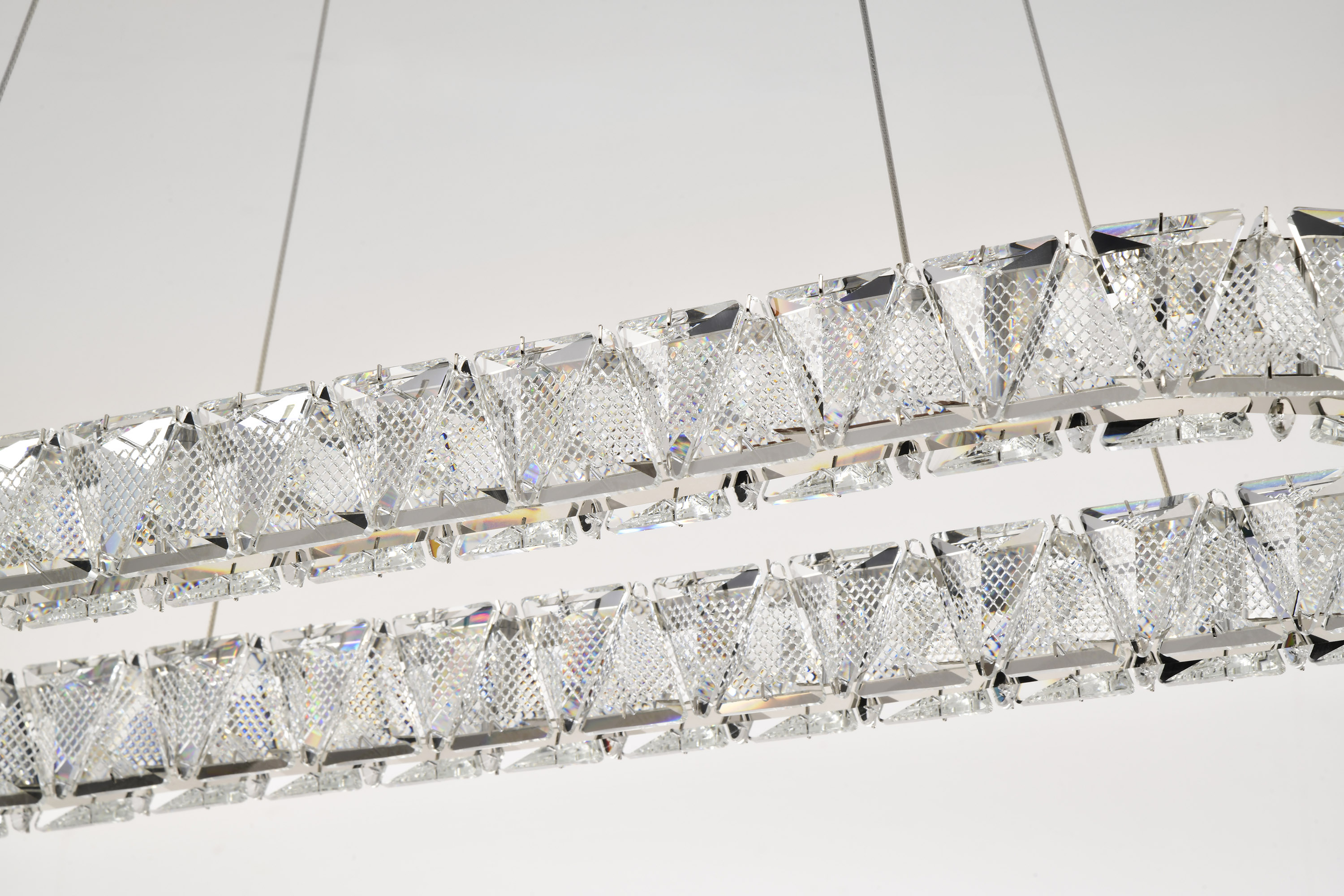 ASHER 36" OVAL CRYSTAL PENDANT - 62-2443
