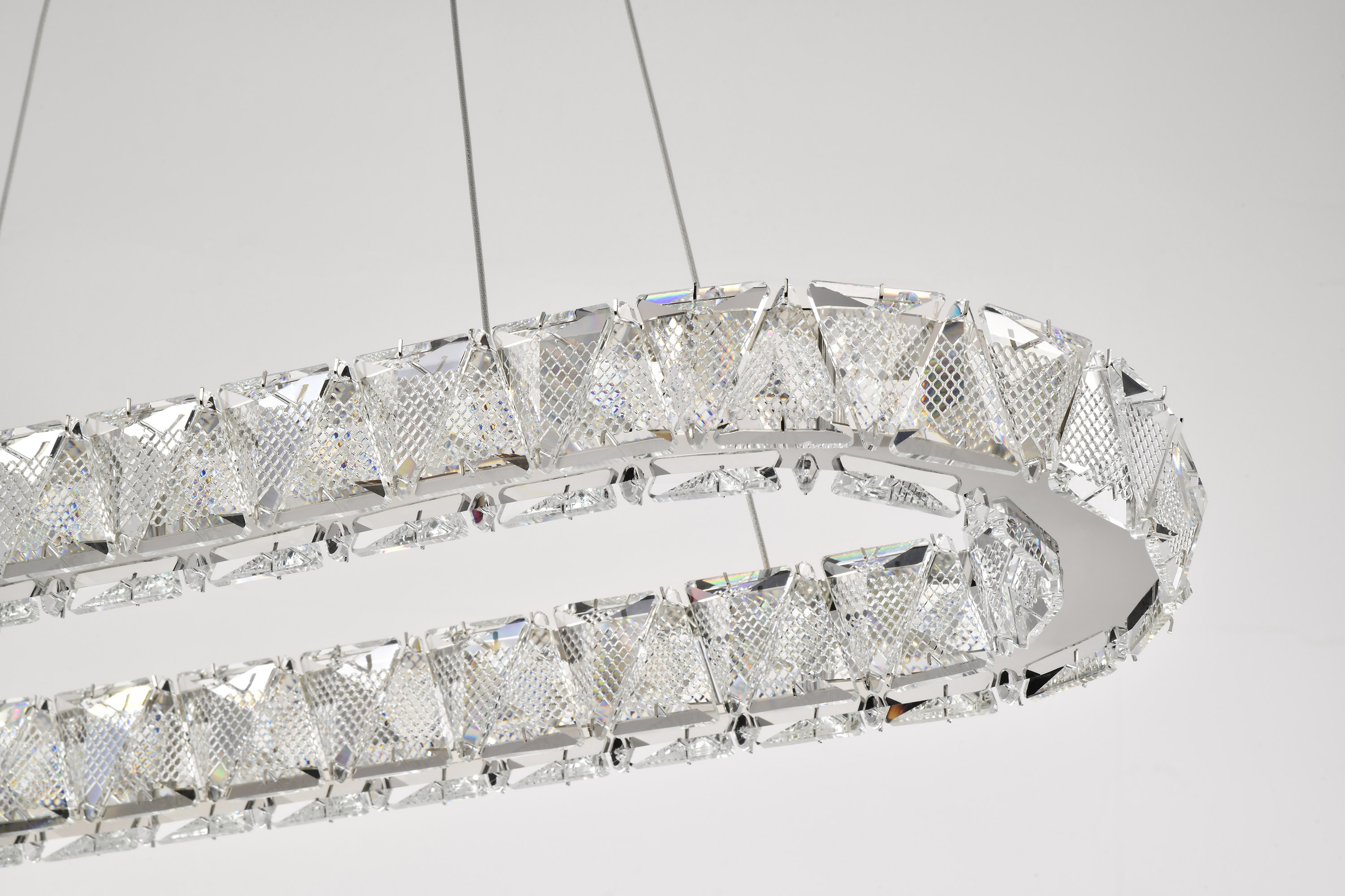 ASHER 36" OVAL CRYSTAL PENDANT - 62-2443