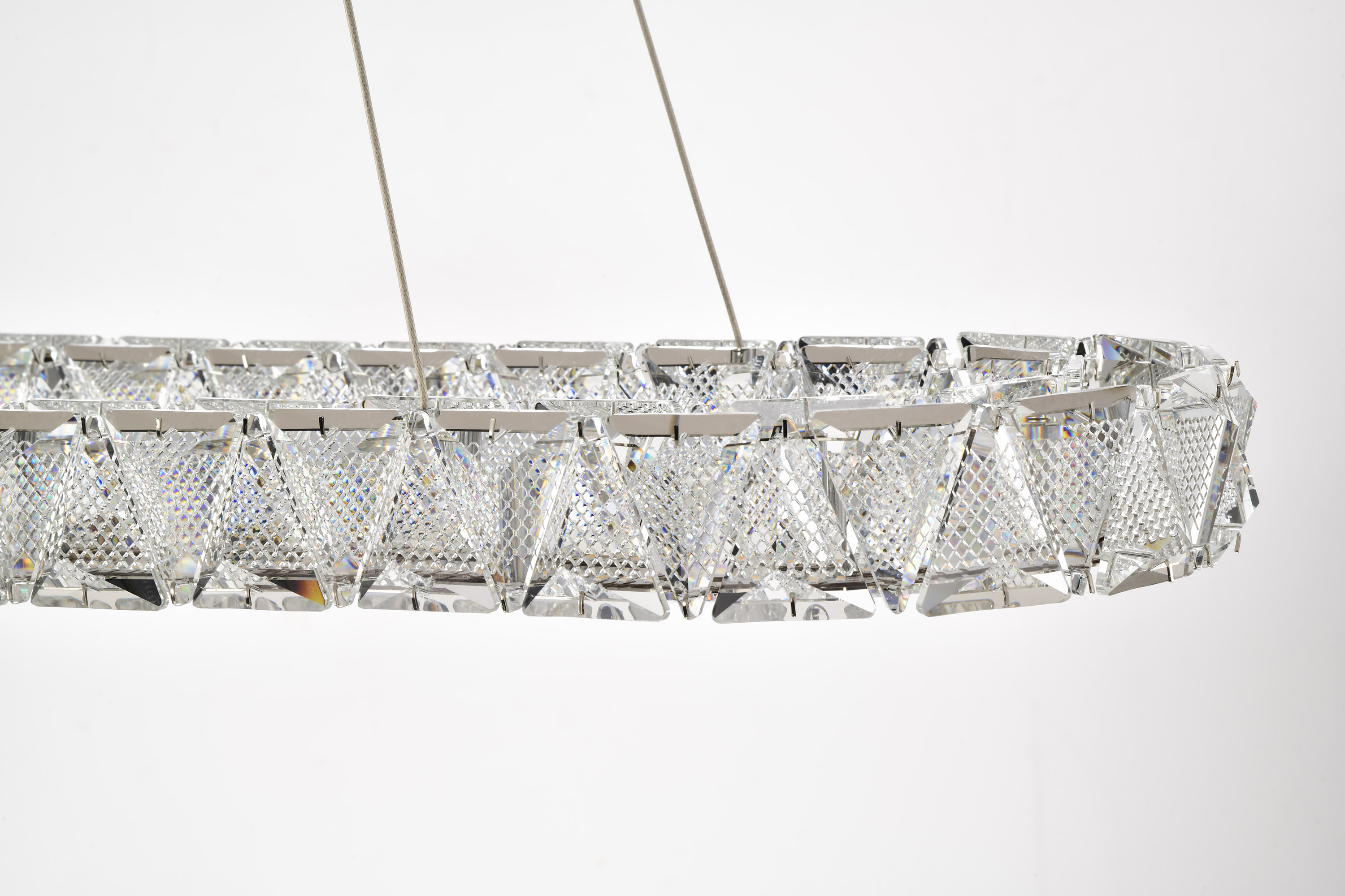 ASHER 36" OVAL CRYSTAL PENDANT - 62-2443