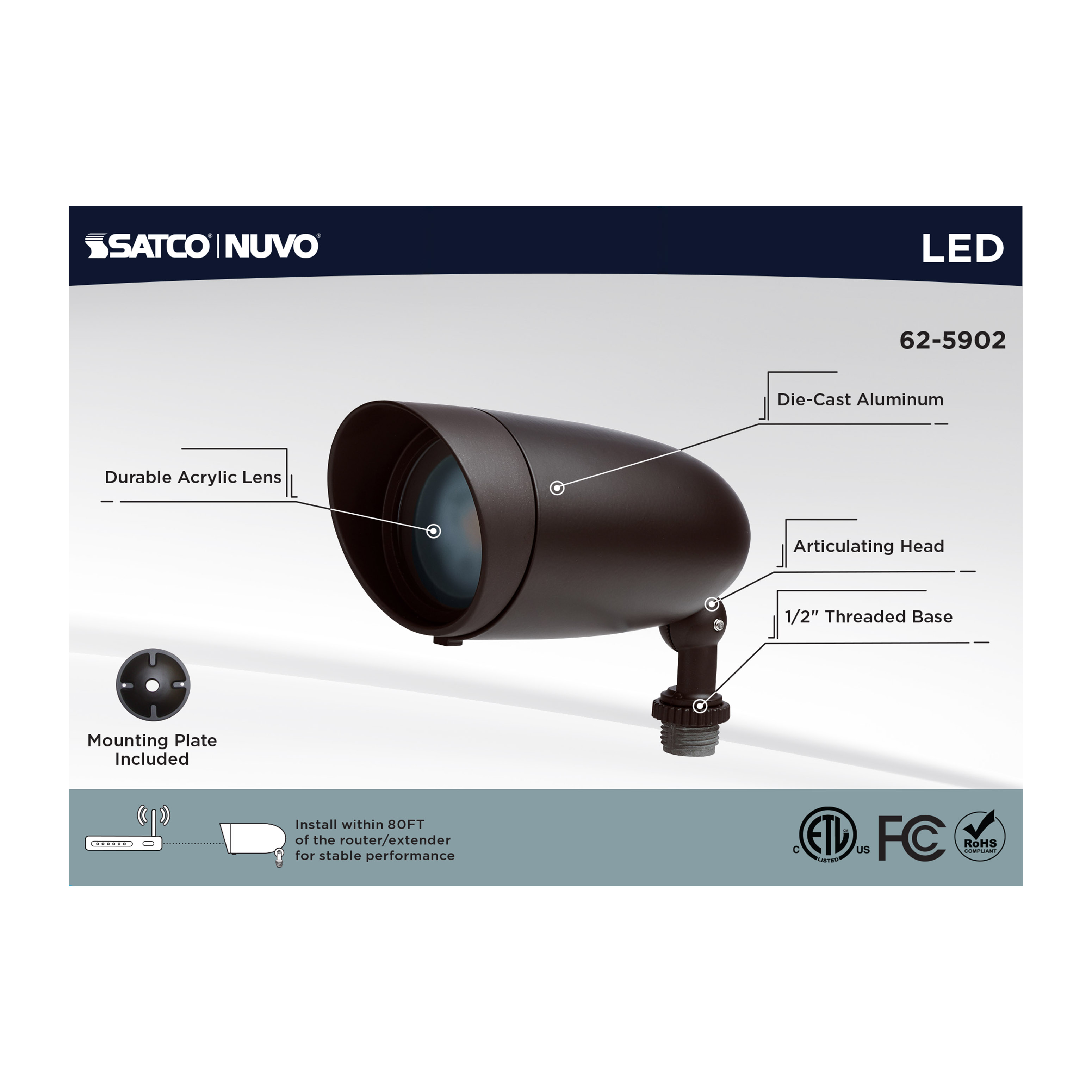 LED 9W LANDSCAPE FLOOD - 62-5902