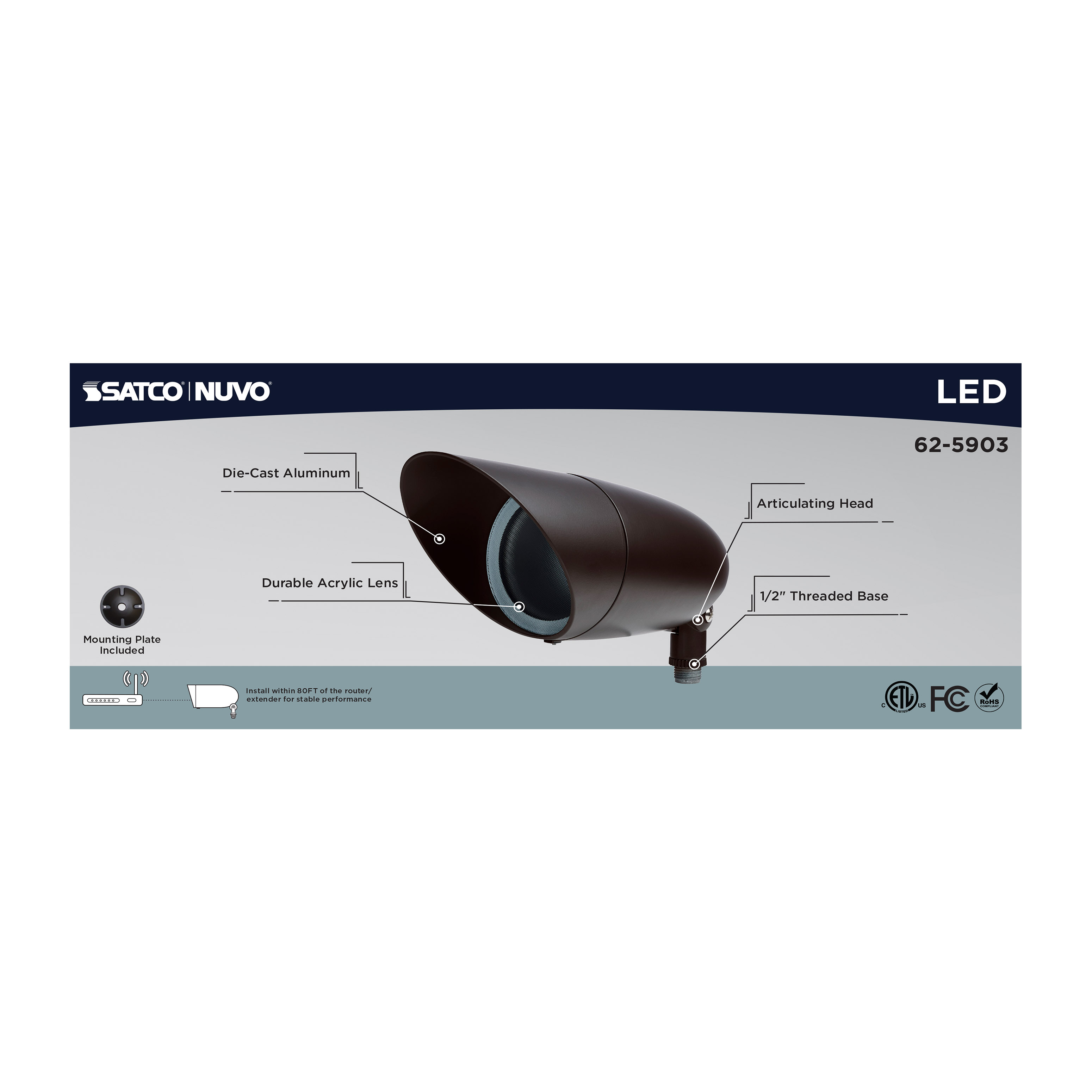 LED 12W LANDSCAPE FLOOD - 62-5903