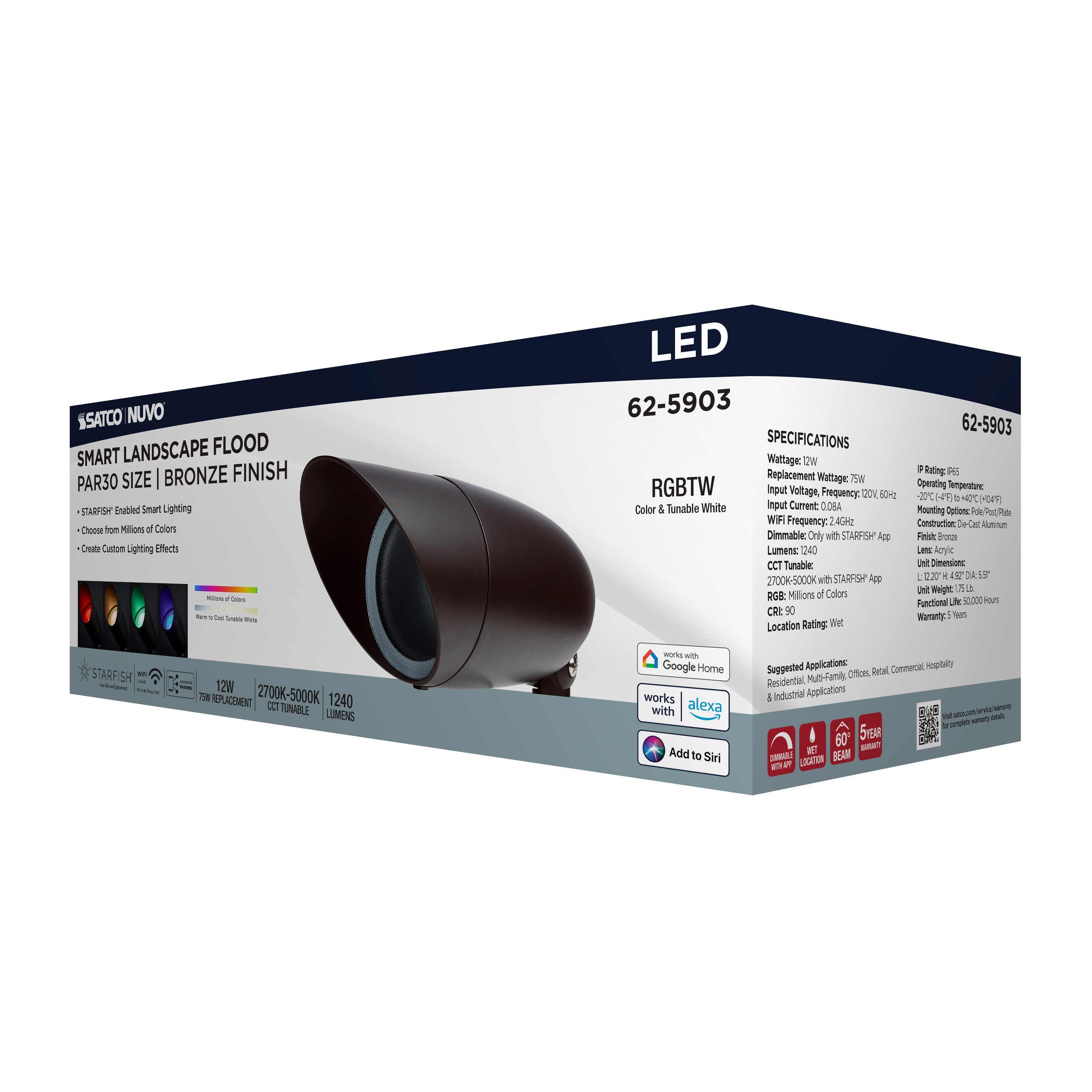 LED 12W LANDSCAPE FLOOD - 62-5903