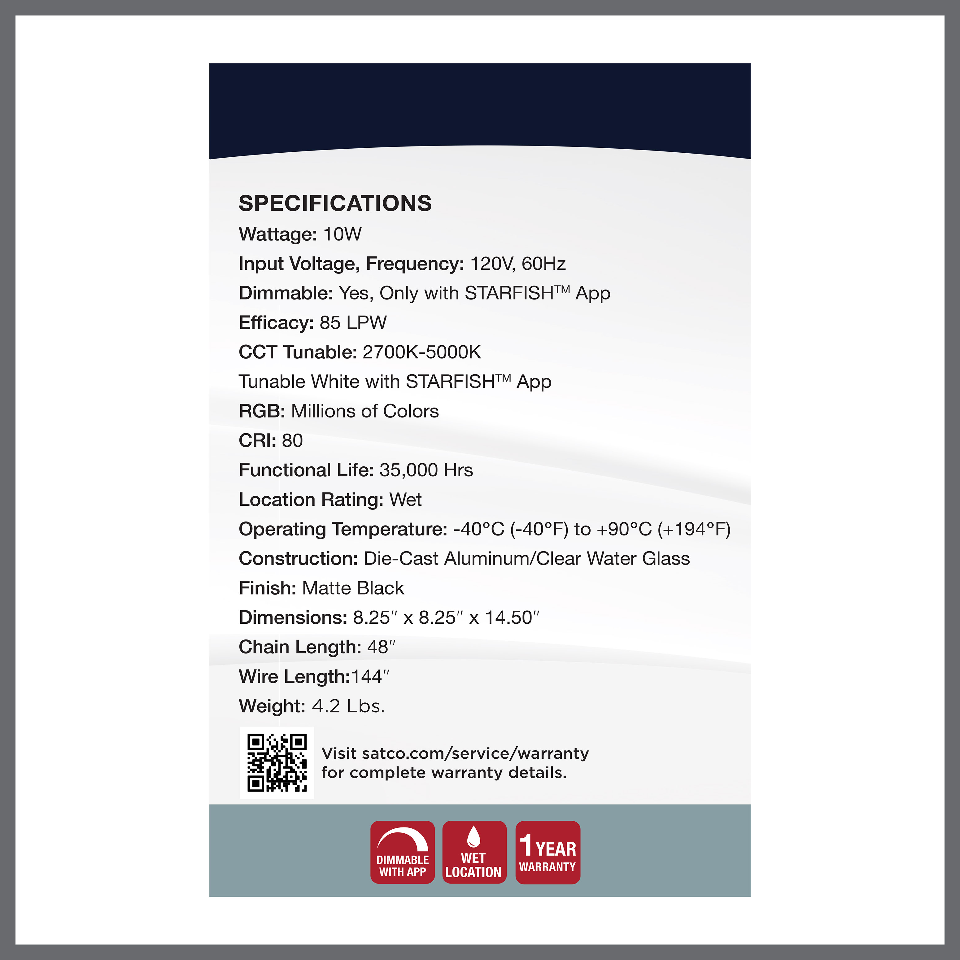 EAST RIVER 1LT OUTDOOR HANGING - 62-5944