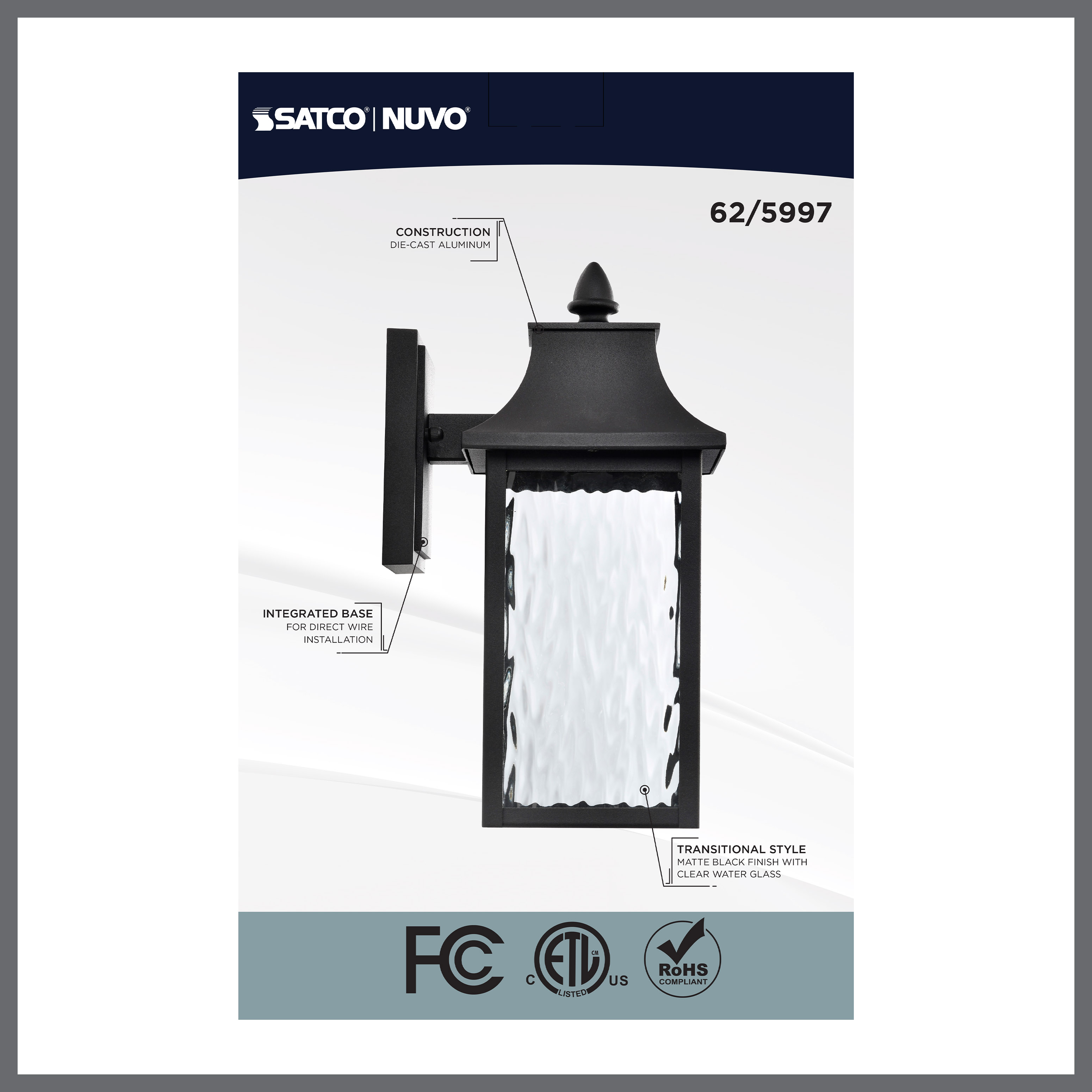 AUSTEN 1LT OUTDOOR SM WALL - 62-5997