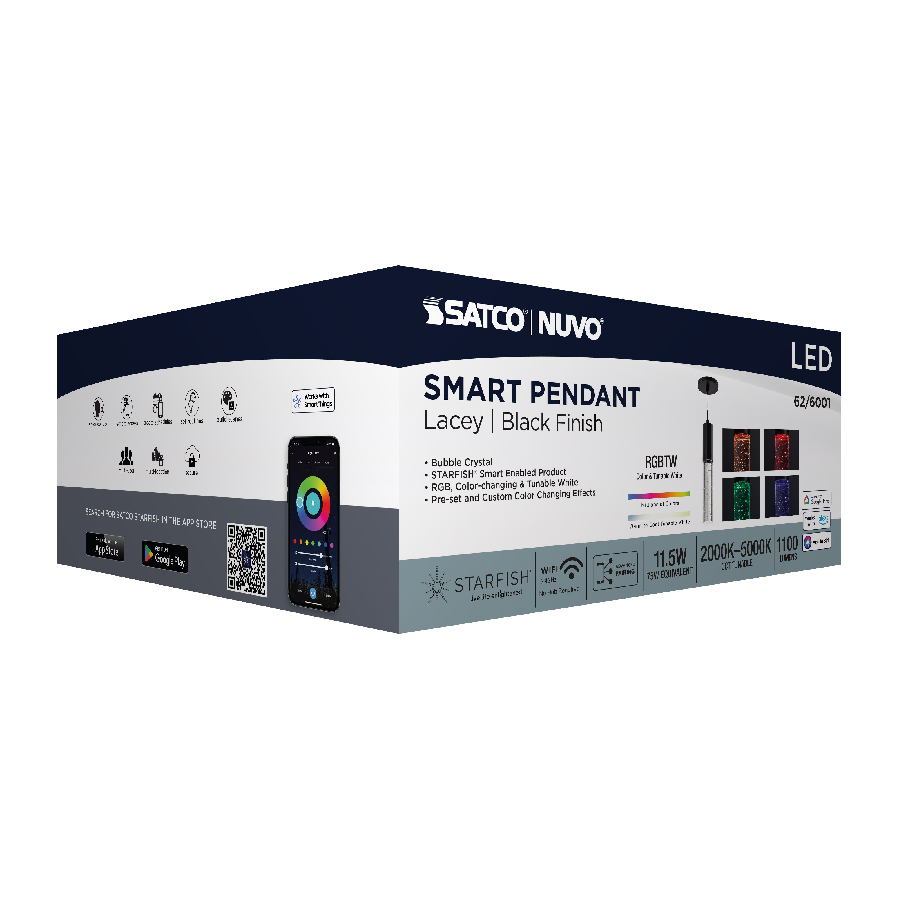 LACEY 2" LED RGB/TW PENDANT - 62-6001