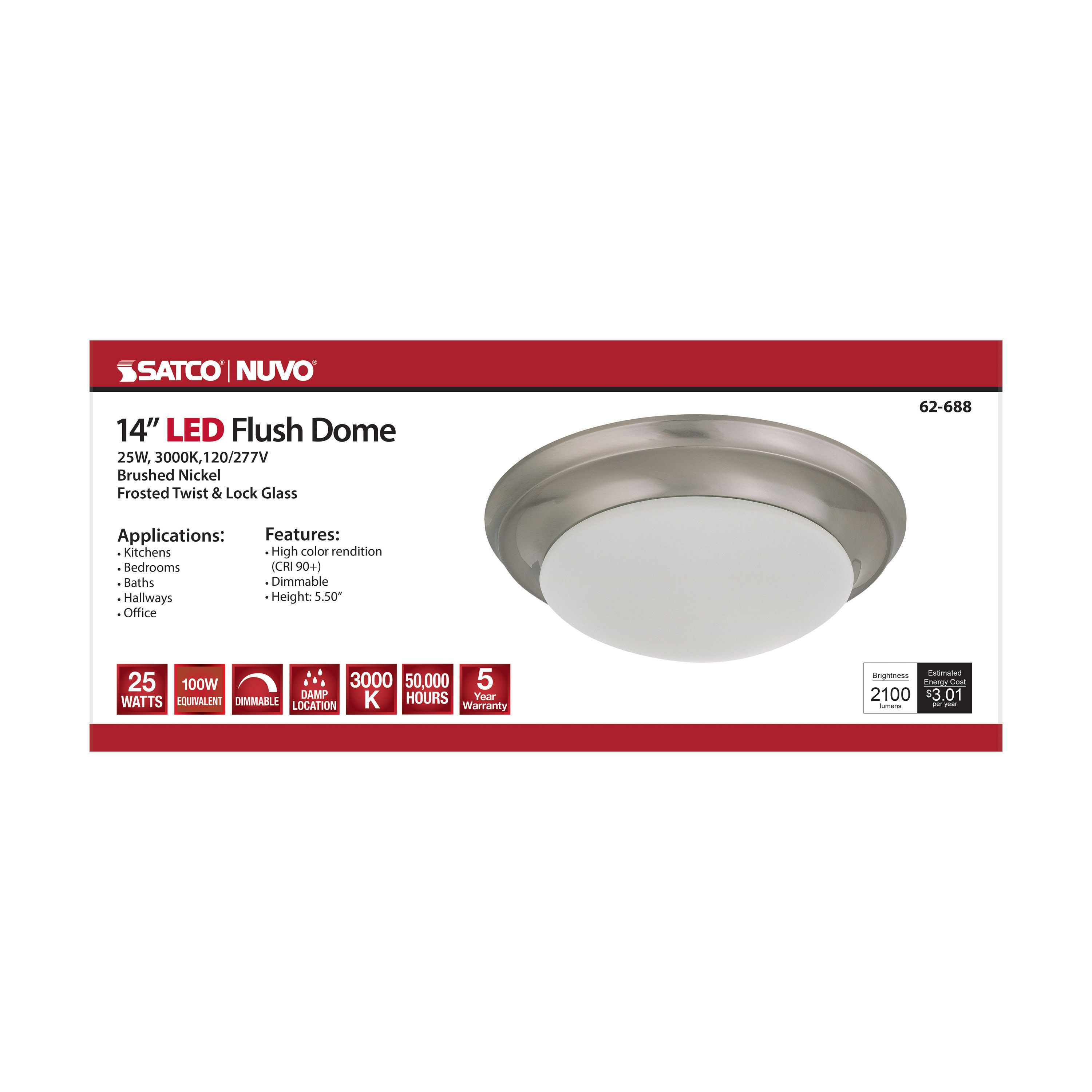LED 14" 25W TWIST & LOCK FIXTU - 62-688