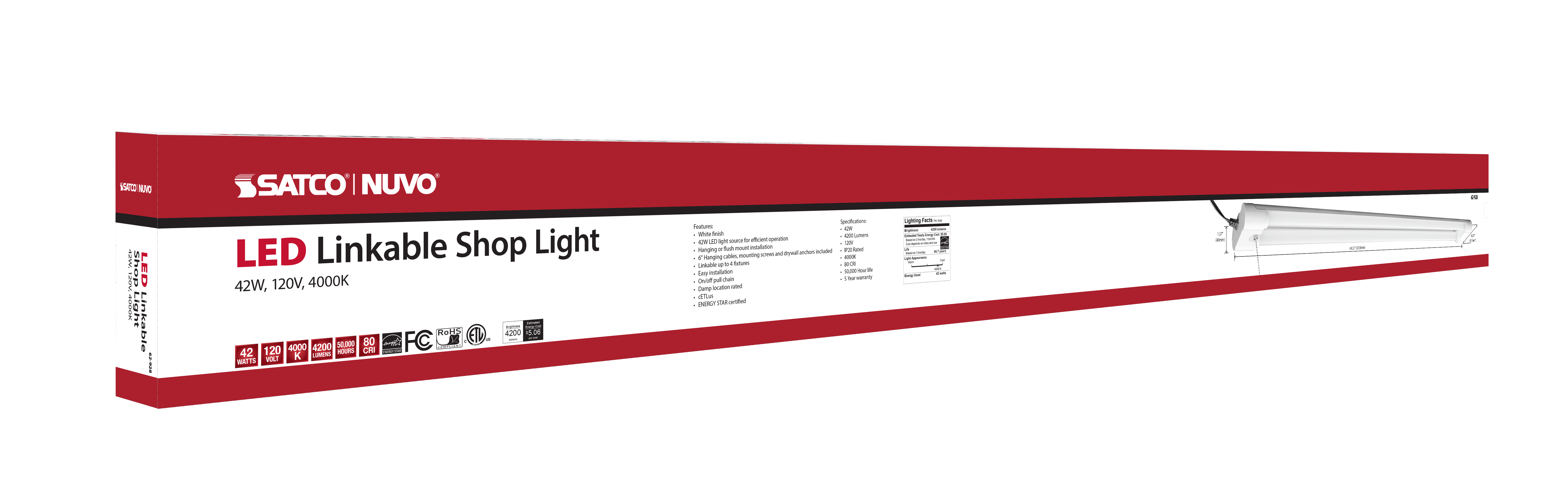 LED 42W 4FT SHOP LIGHT - 62-928