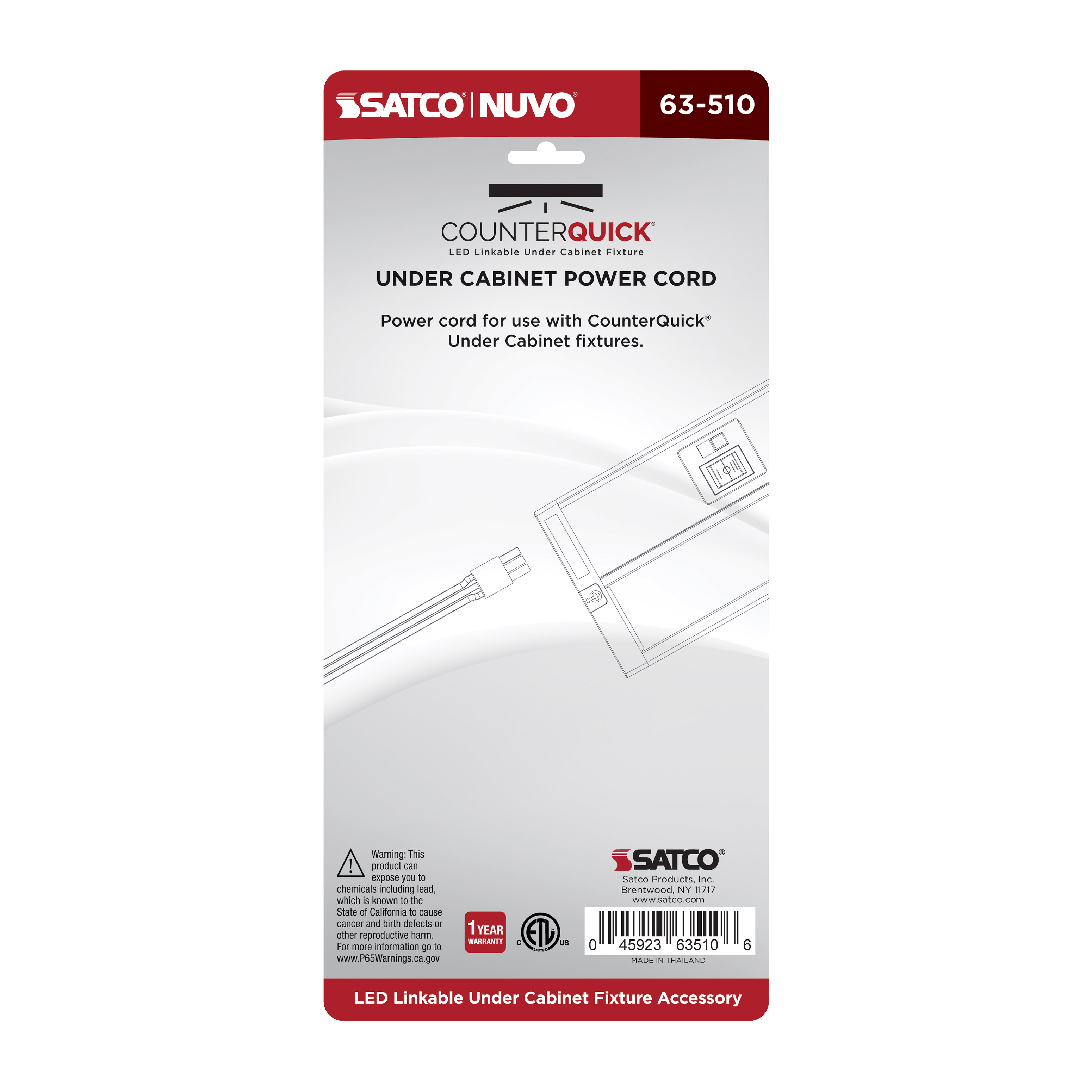 UNDER CAB POWER CORD - 63-510