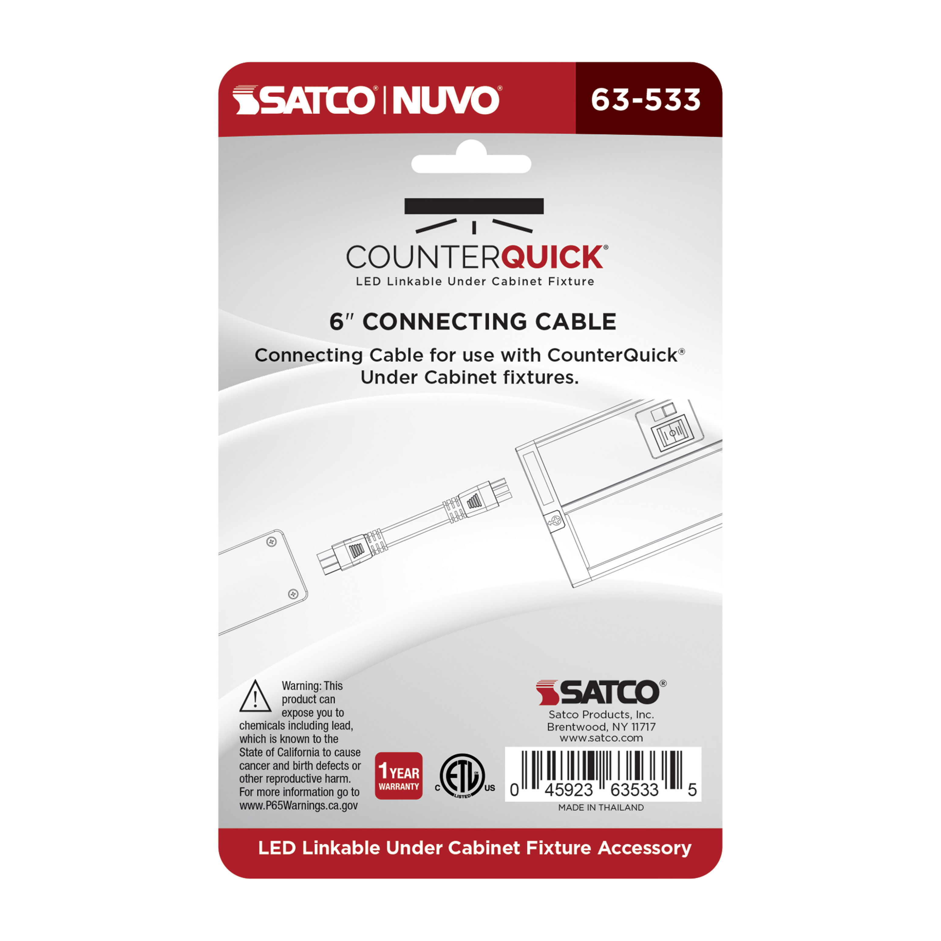 UNDER CAB LINK CABLE 6" BLK - 63-533