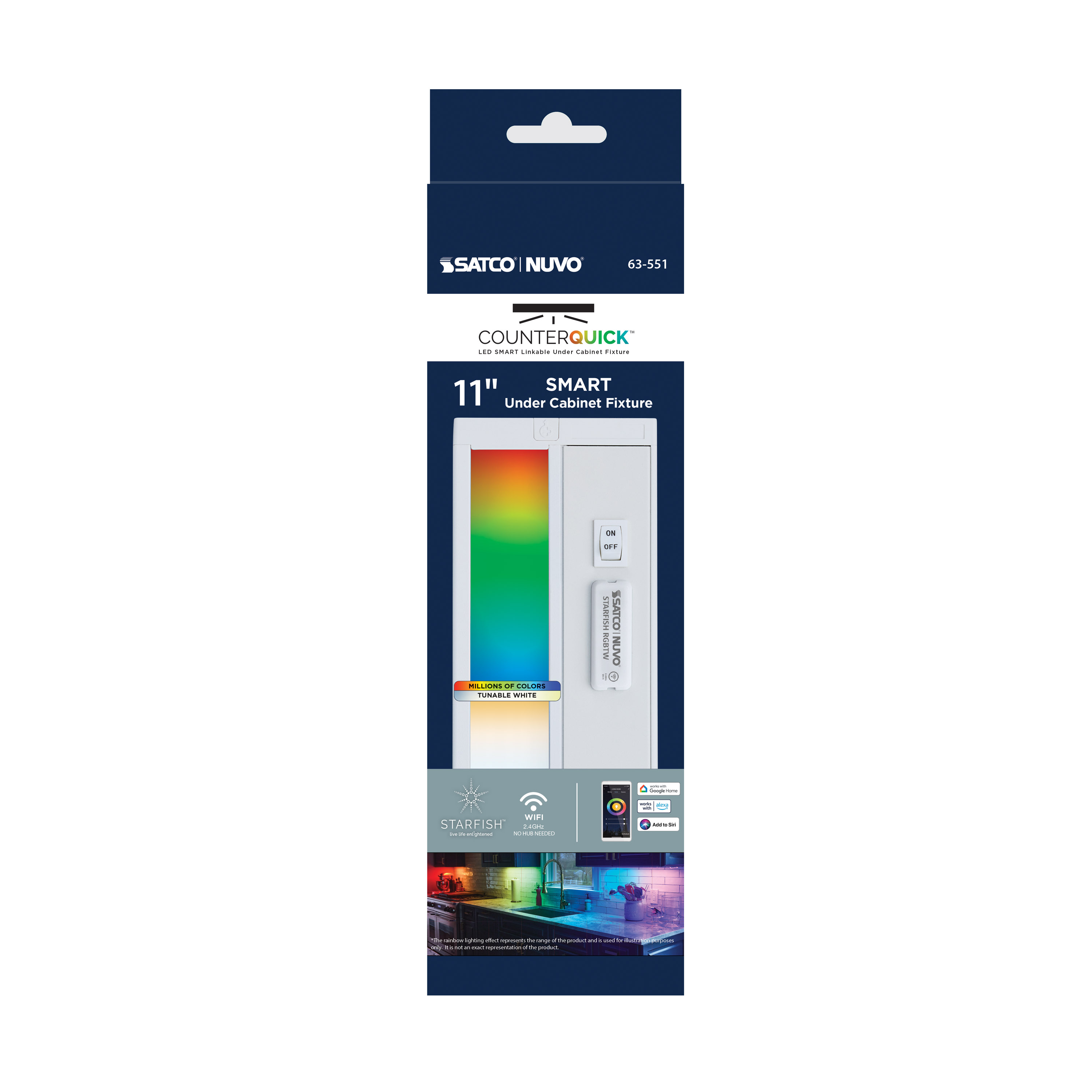 UNDER CAB LED RGB 11" - WH - 63-551