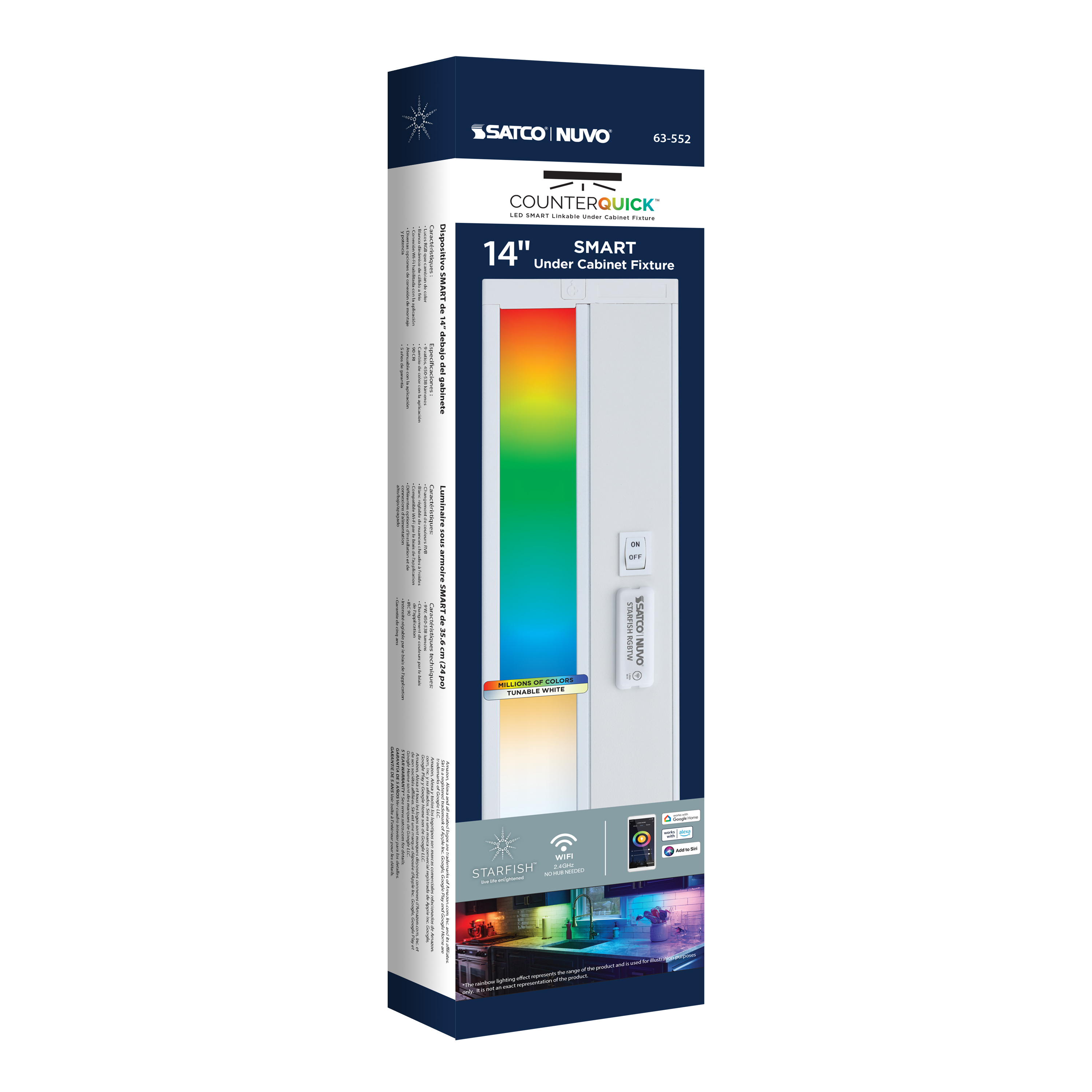 UNDER CAB LED RGB 14" - WH - 63-552